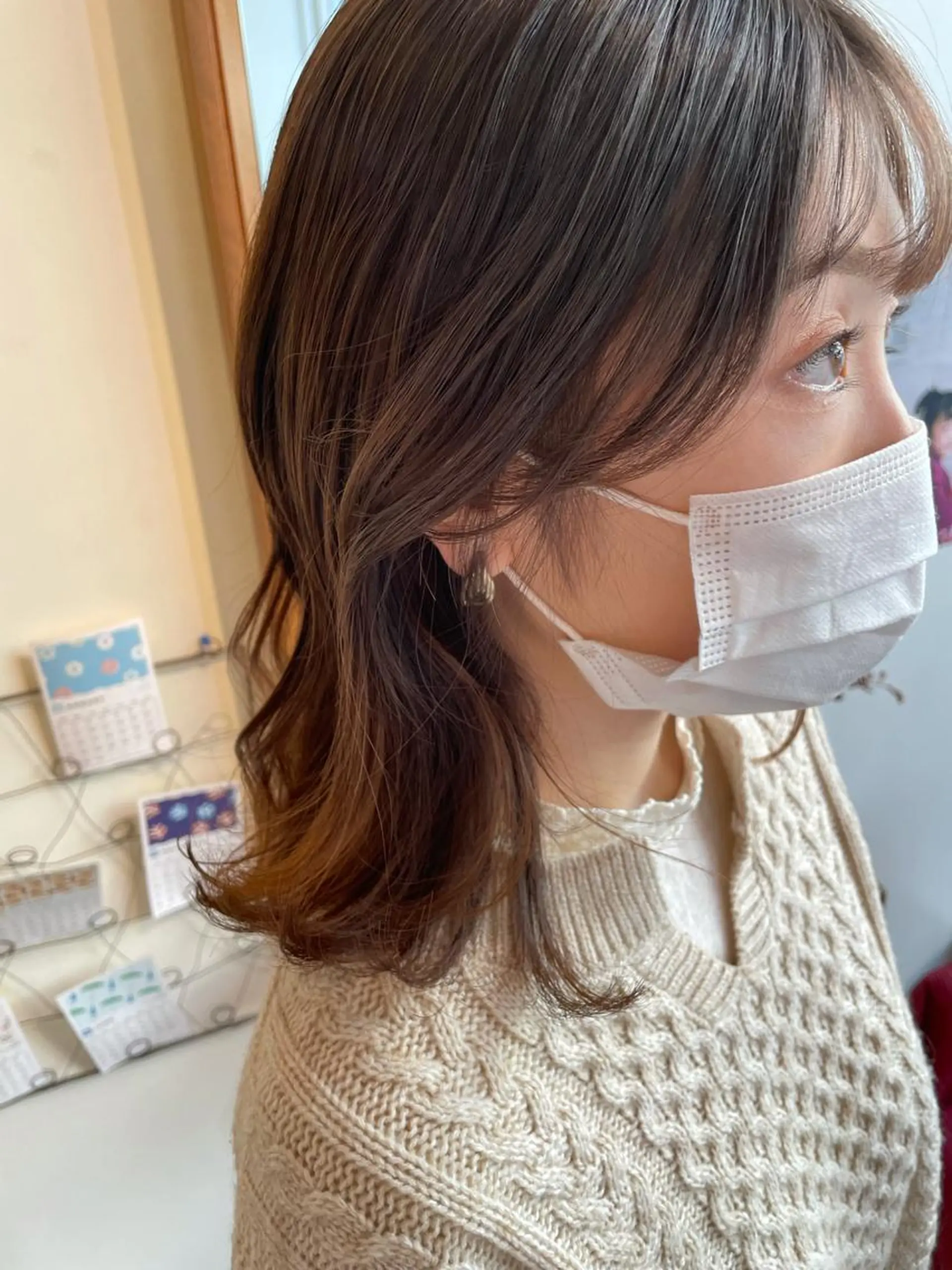 ミディアム カット 奈良橋 彩圭のヘアスタイル