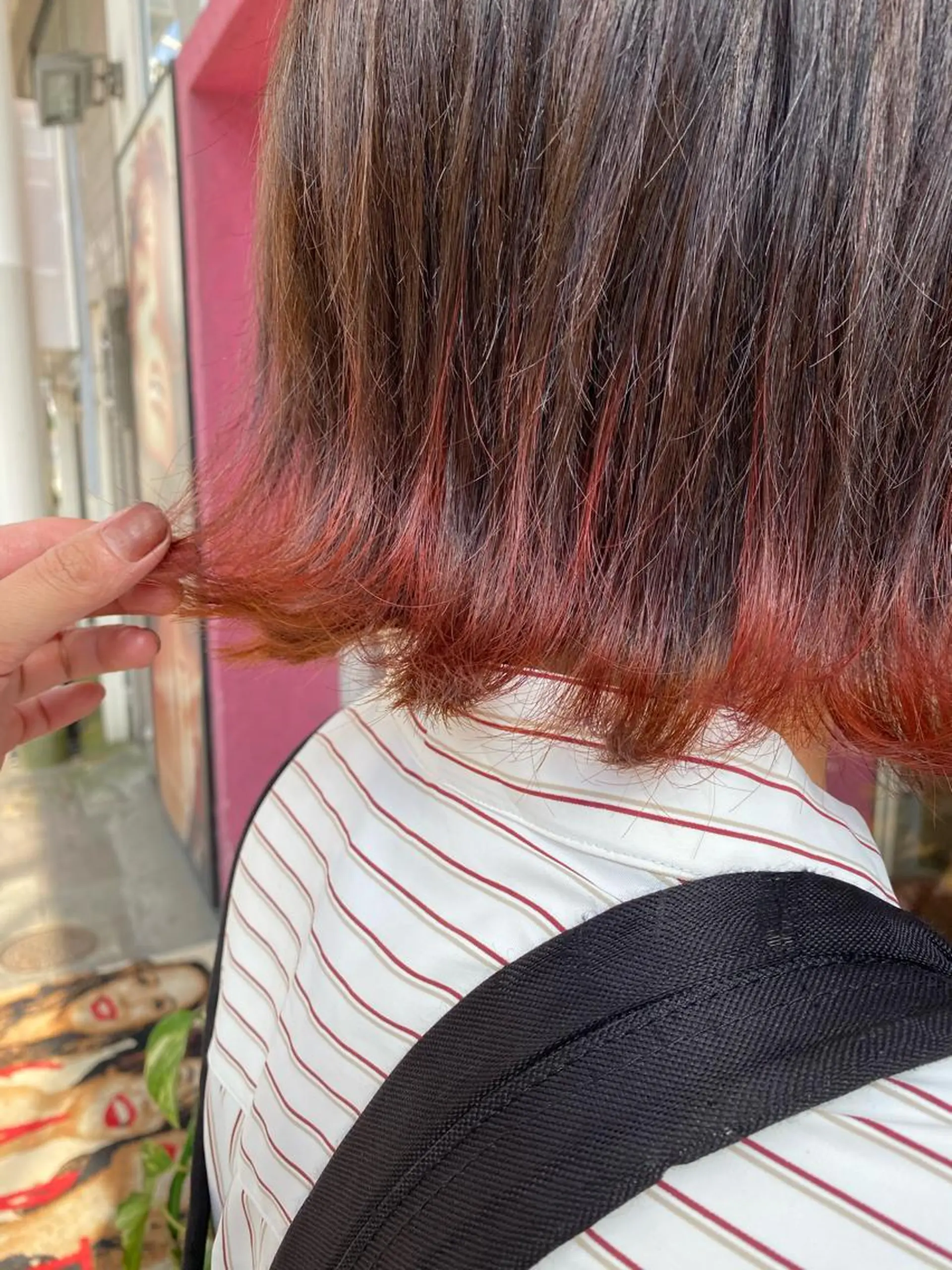 ショート カラー オレンジ ヘアカラー デザインカラー✨新倉 佑奈のヘアスタイル