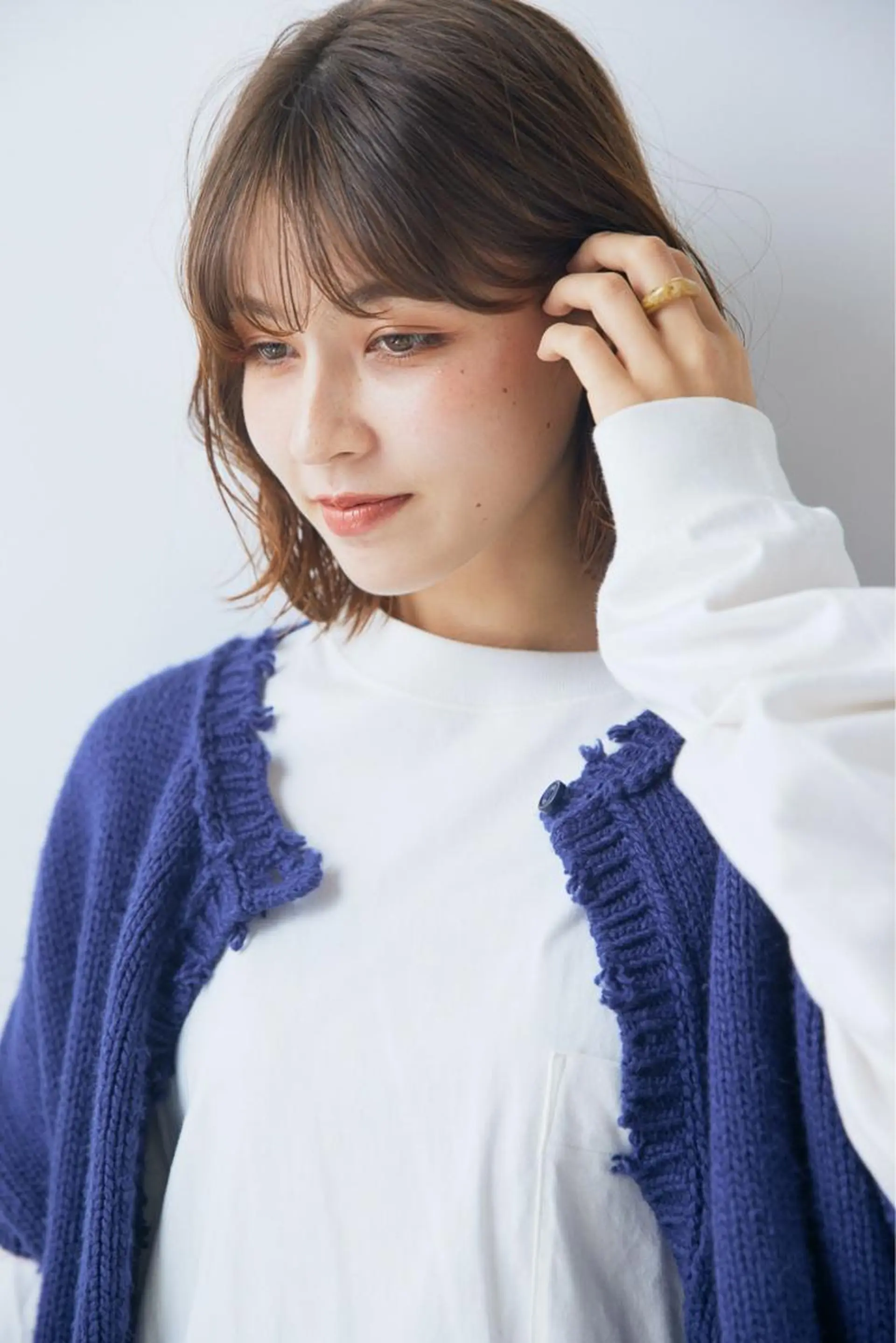 ミディアム ショートボブ ボブ くびれヘア カット ヘアカラー トリートメント 🎨インナーカラー が得意👍新垣⚜️のヘアスタイル