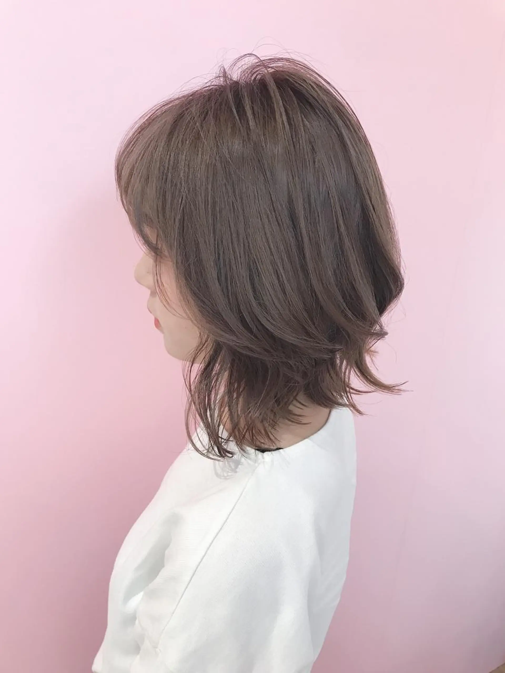 ミディアム 💎馴染むエクステ× 縮毛矯正TOMO💎のヘアスタイル