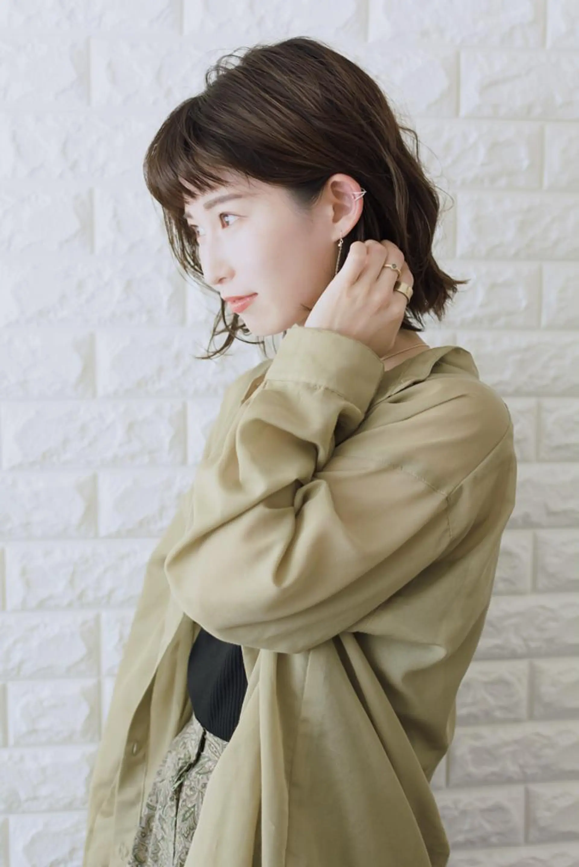 ショート カラー ショートボブ ベージュカラー ブルーカラー ブルージュ グレージュ 撮影モデル 斉藤 正敏のその他イメージ