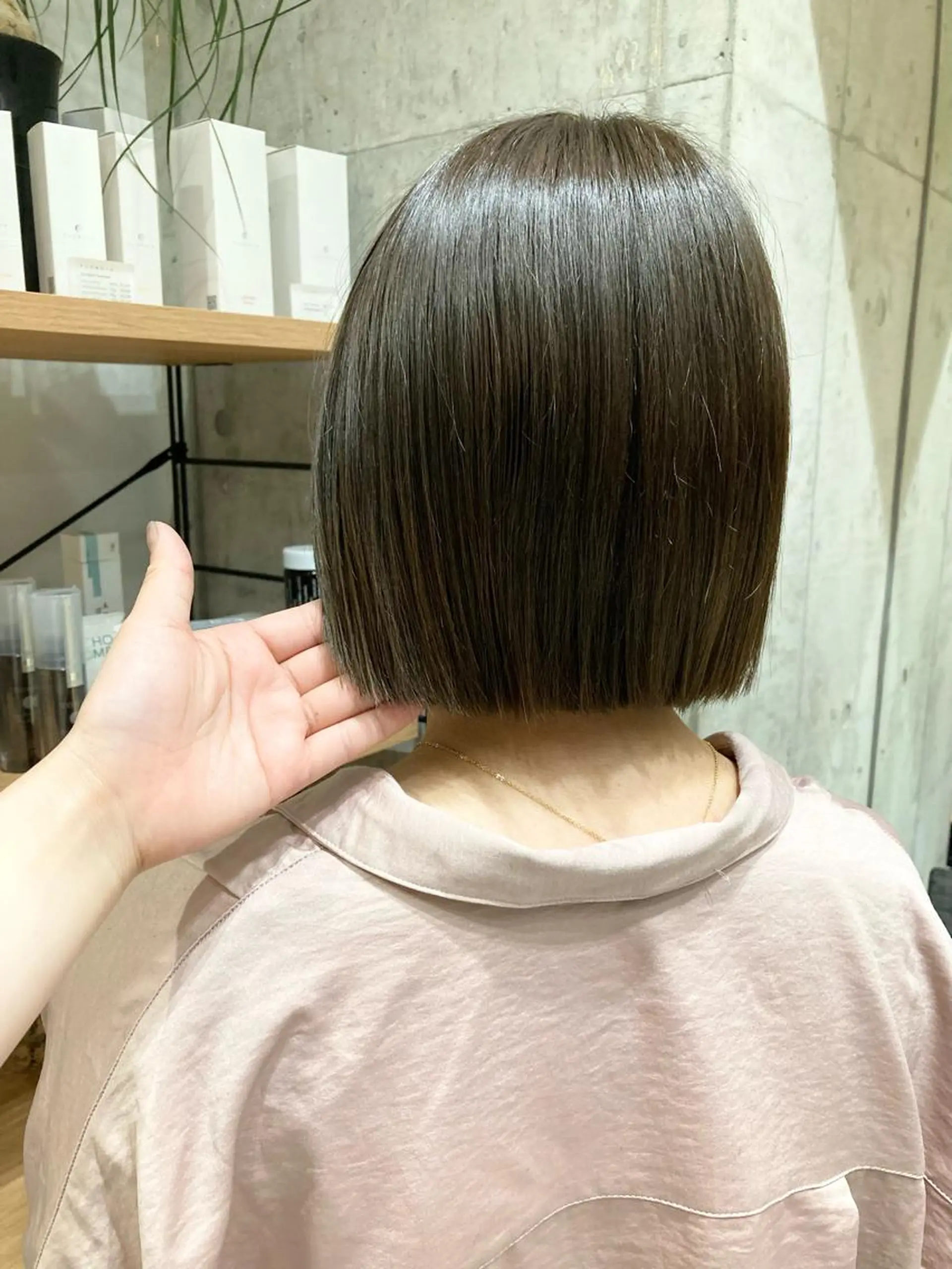 ショート ヘアカラー トリートメント ✨色持ちの良い艶 カラー✨蟹江真世のヘアスタイル
