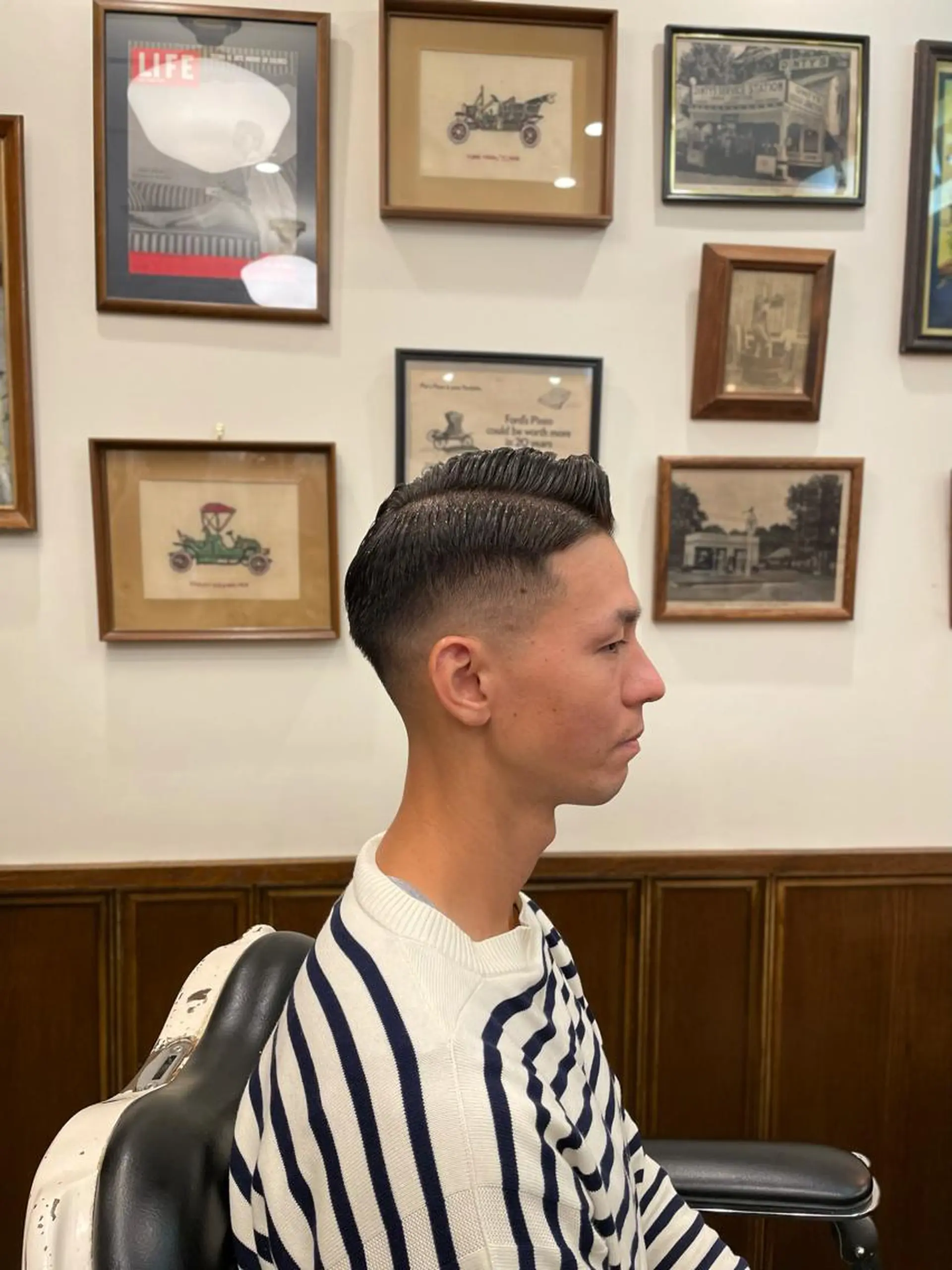 ミディアム カラー パーマ メンズ カット指名No1漆原 聡のヘアスタイル