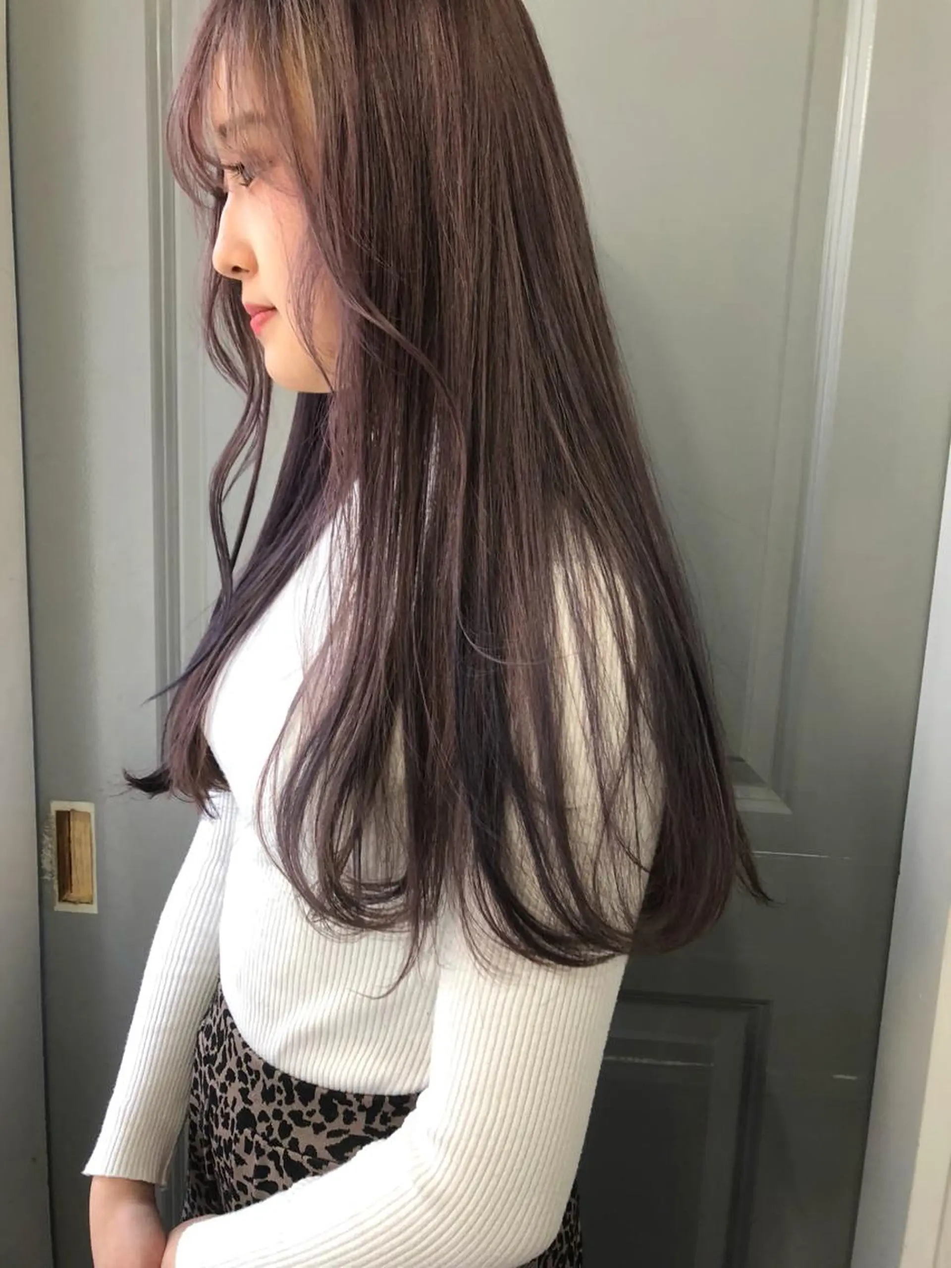 ロング カラー 黒髪 ブリーチ ケアブリーチ パープルカラー Pia ツボイ ケイタのヘアスタイル