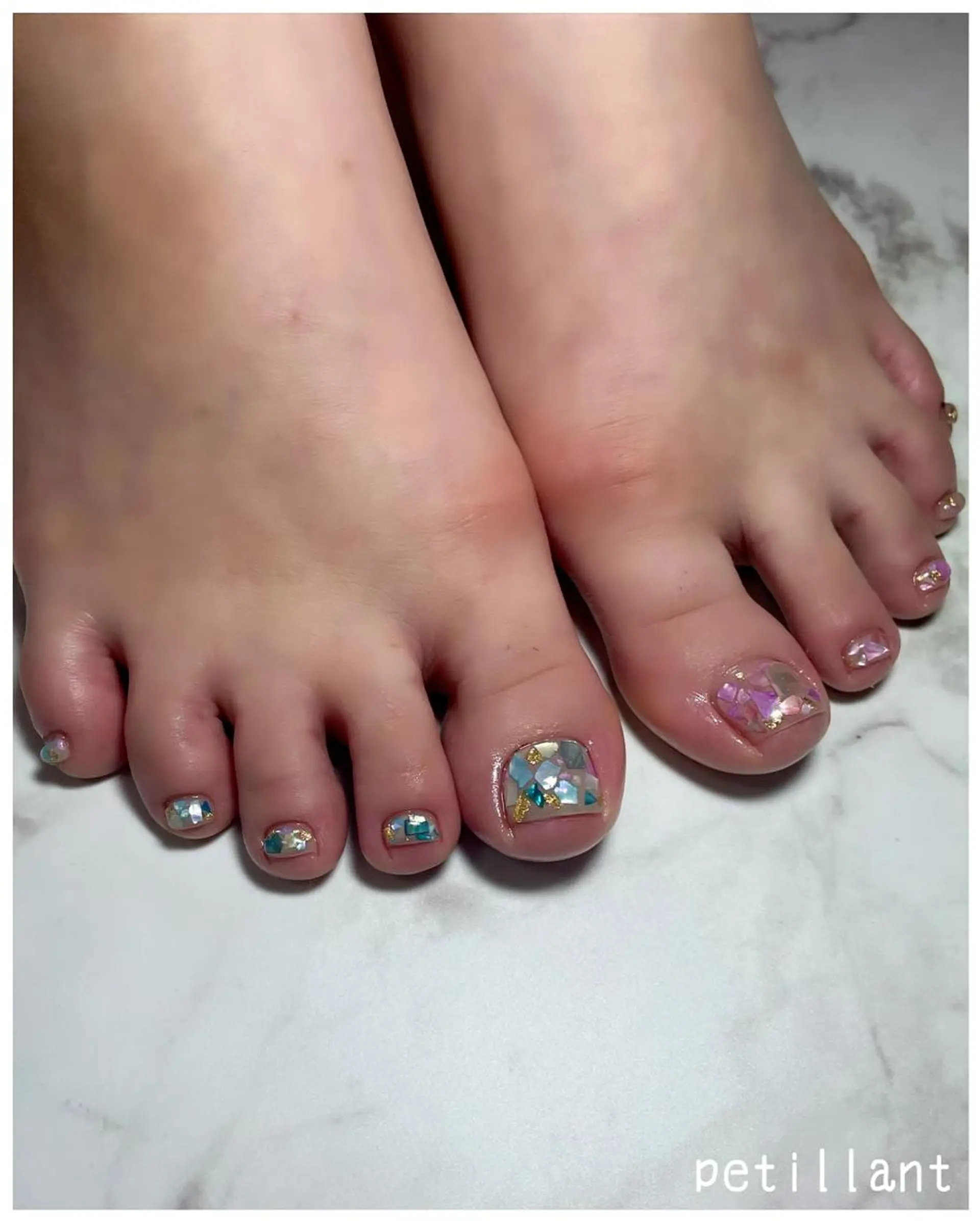 ネイル フットネイル nail salon petillantのネイルデザイン