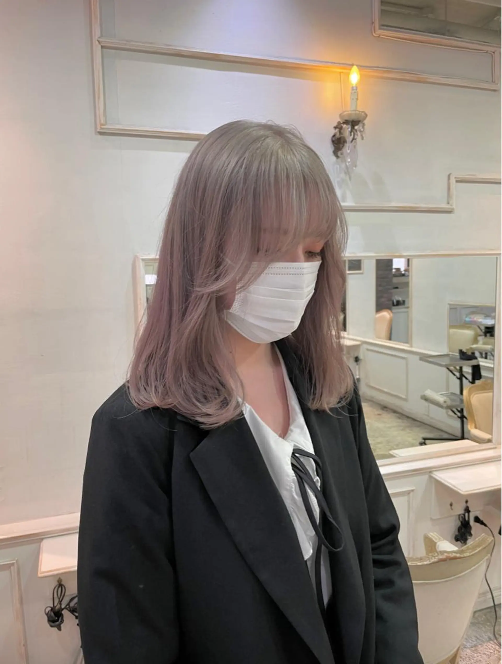 ミディアム ヘアカラー トリートメント 🔥女子ウケ🔥 メンズカットRIOのヘアスタイル