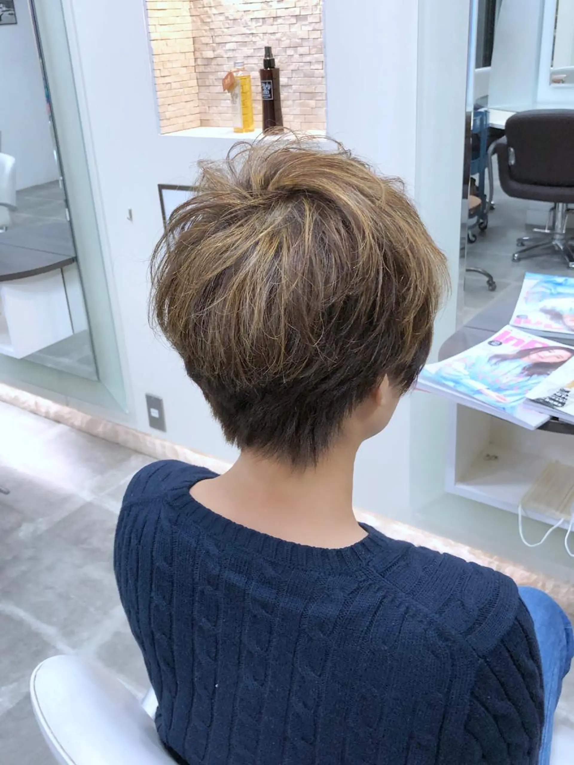 ショート ヘアカラー レイヤーカット ショート/宮本洋介のヘアスタイル