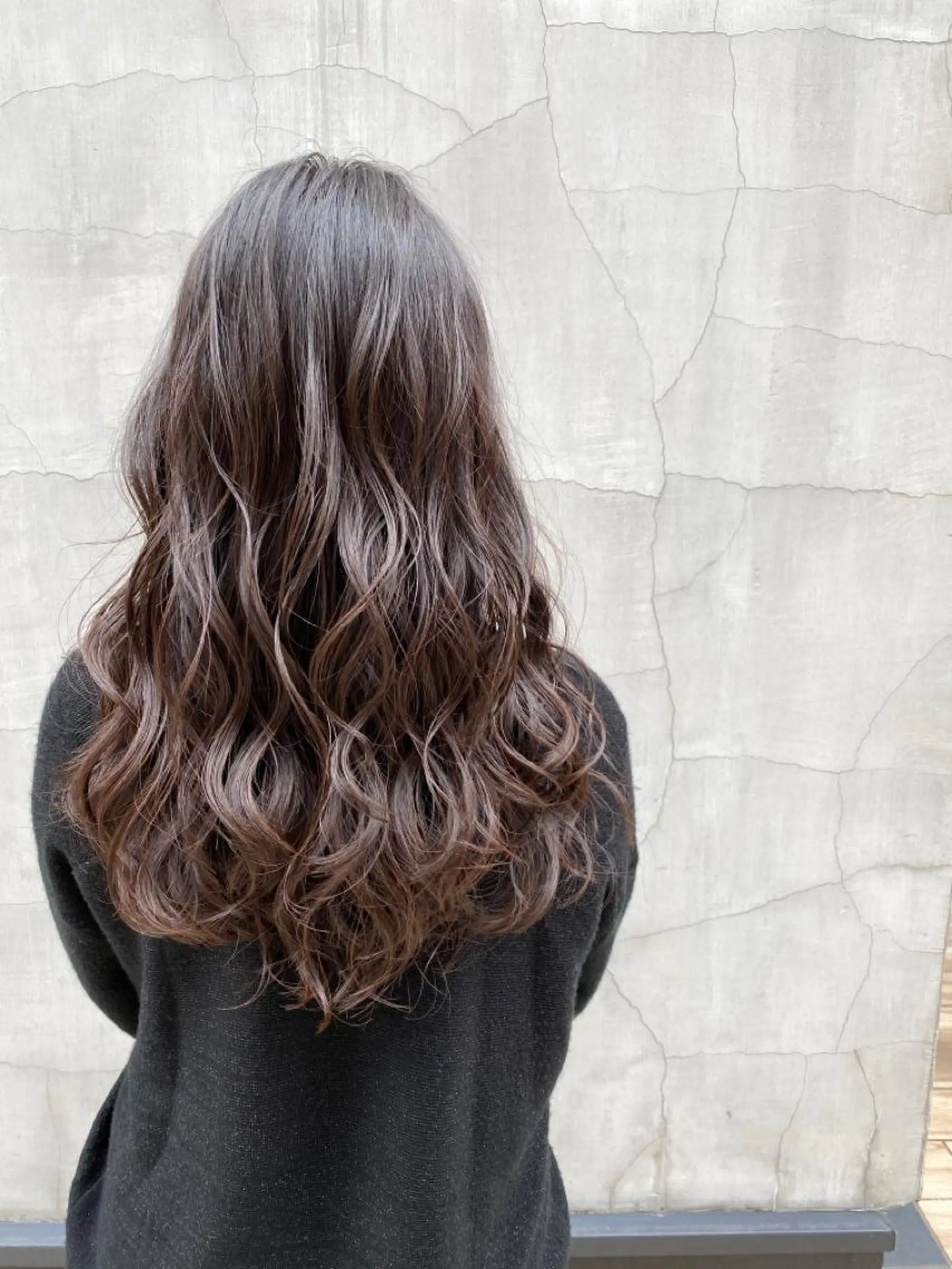 ロング パーマ カット パーマ トリートメント 沖 宜志のヘアスタイル
