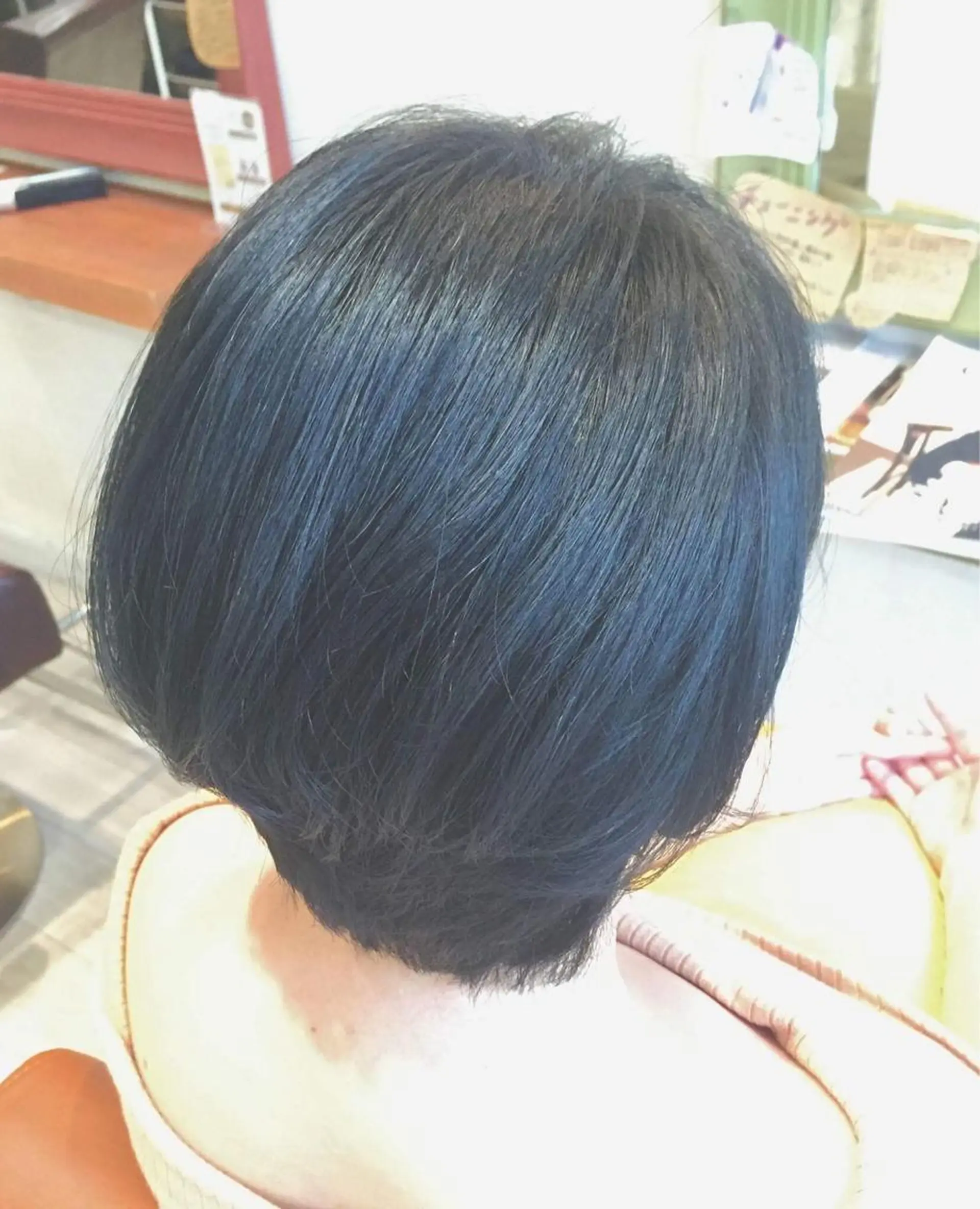 ショート カラー 黒髪 ネイビーカラー メンズ指名多数!! SiLO 田島のヘアスタイル