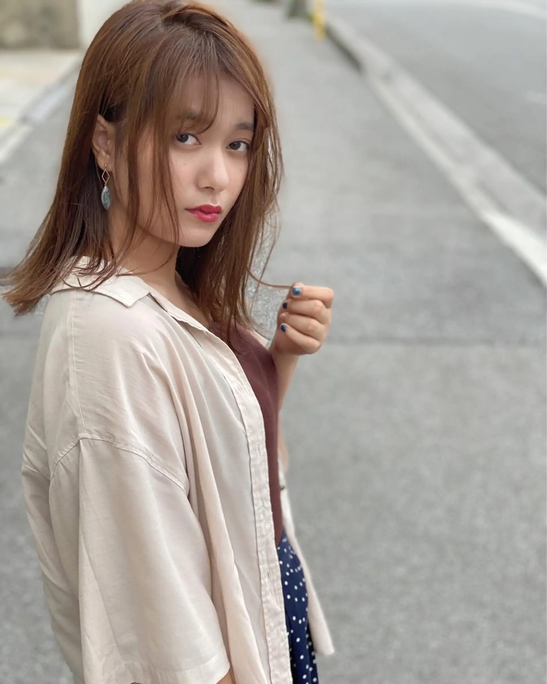 ミディアム パーマ カット ヘアカラー grand juteのヘアスタイル