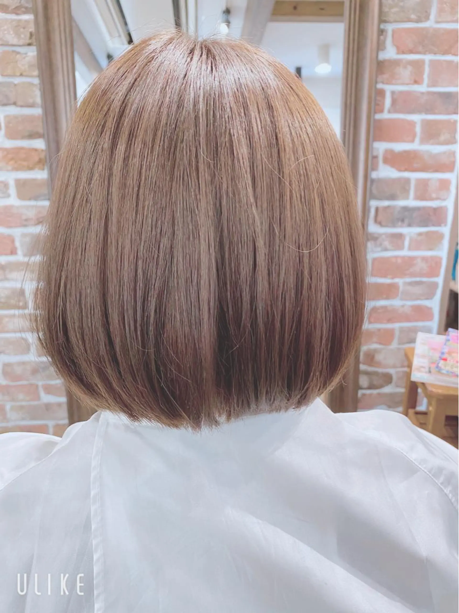 ショート パーマ 縮毛矯正 沖田 舞衣のヘアスタイル