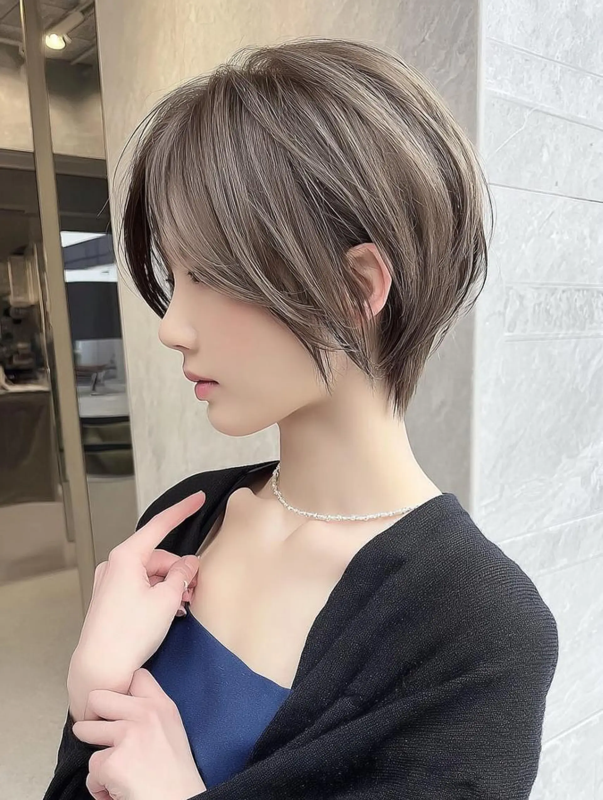 ミディアム カット ヘアカラー パーマ トリートメント 肥後 有紗のヘアスタイル