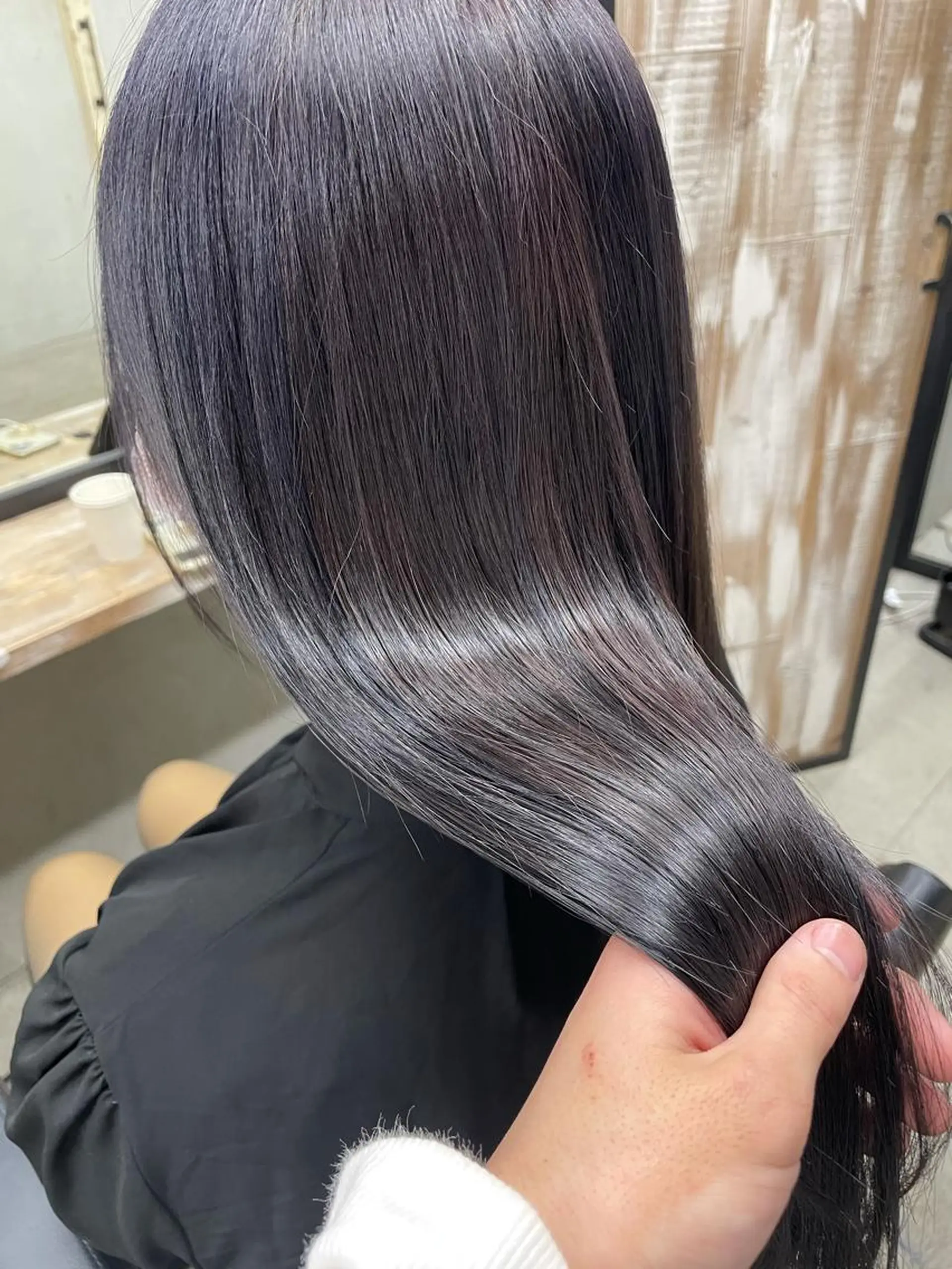 セミロング カット トリートメント ヘアセット 新宿/韓国ヘア/ 髪質改善ストレートのヘアスタイル