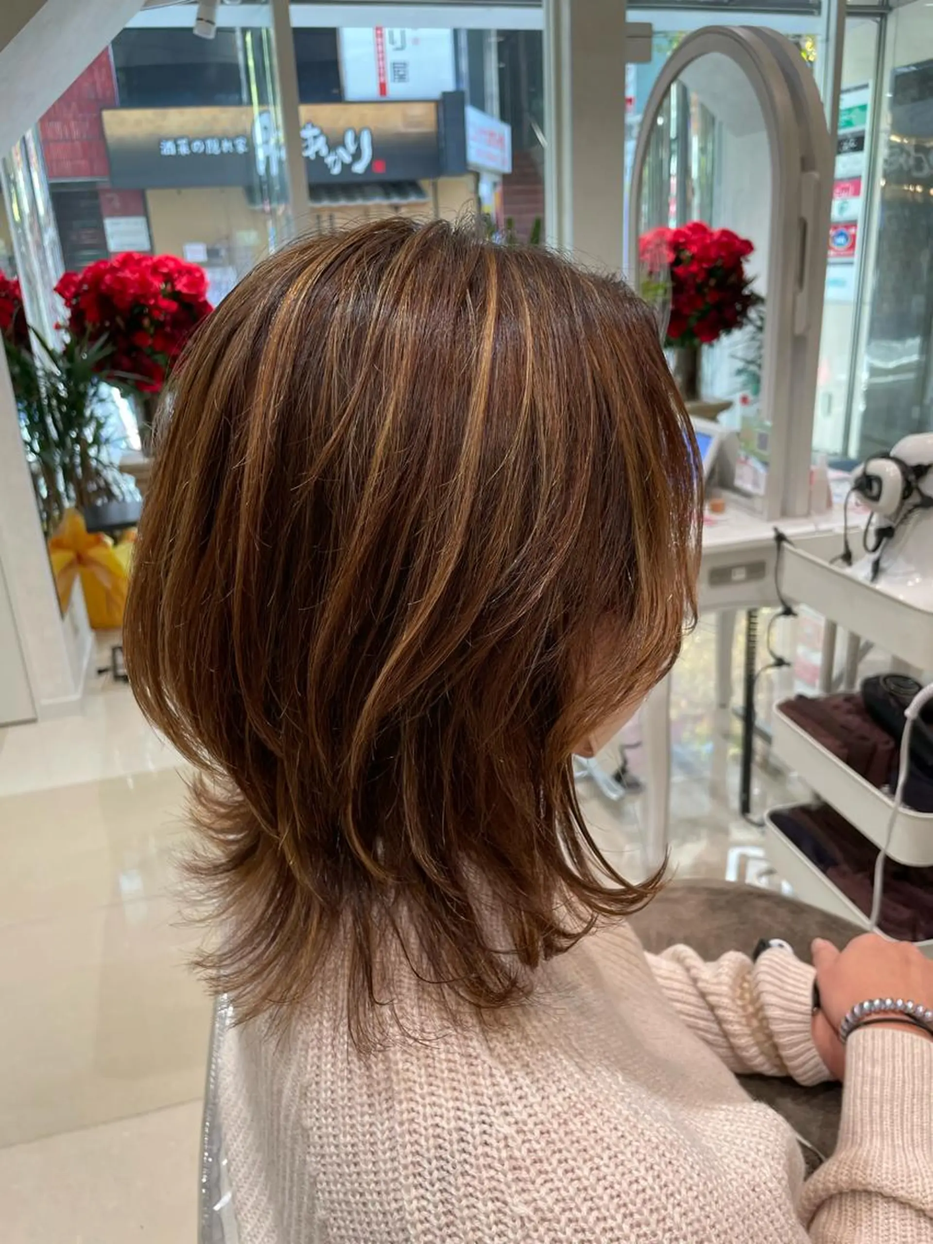 ミディアム カット ヘアカラー ✨酸性ストレート✨ 南川だいさくのヘアスタイル