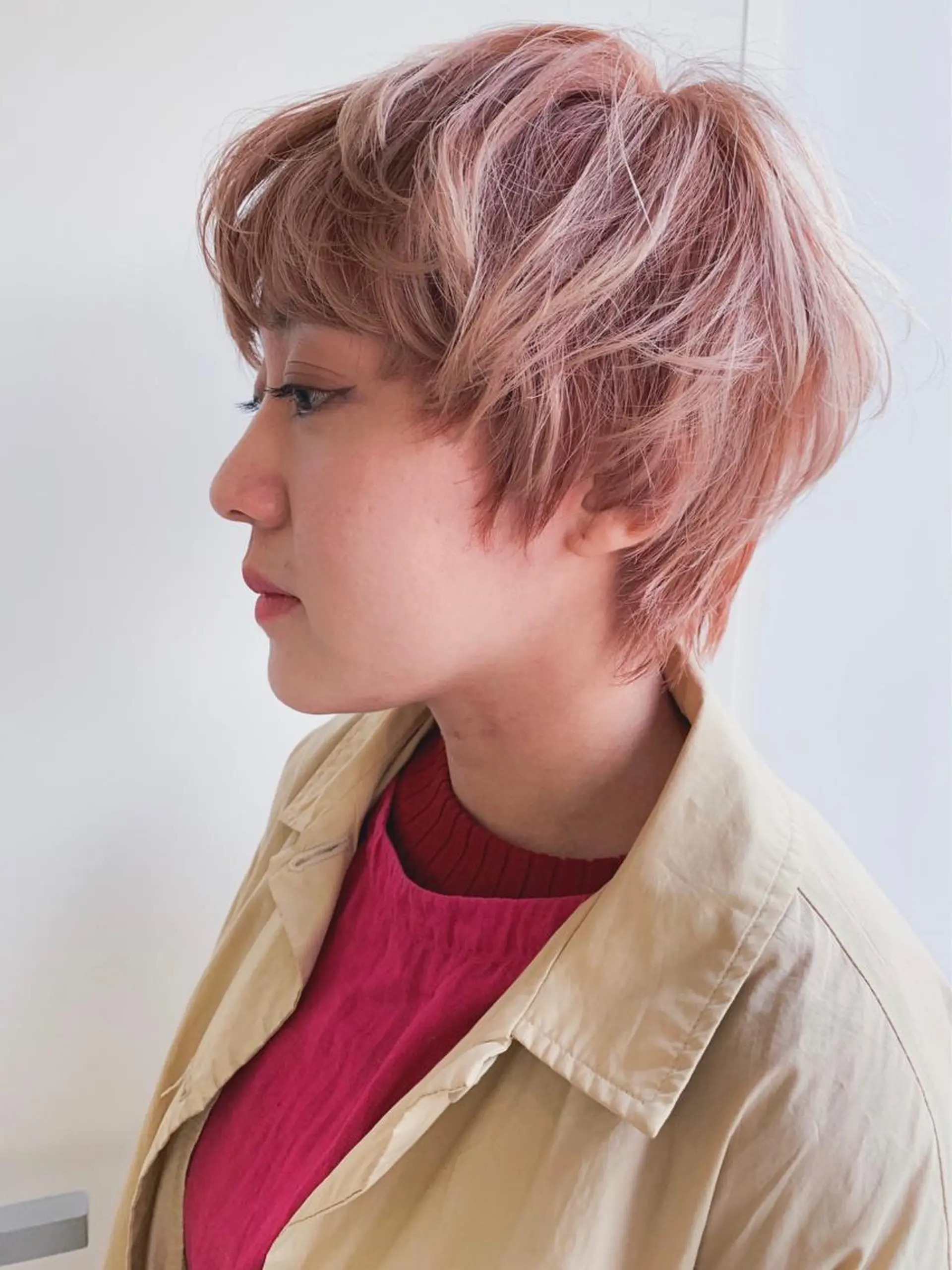 カラー 💜ショート💜 ウルフ、ボブ二色亜美のヘアスタイル