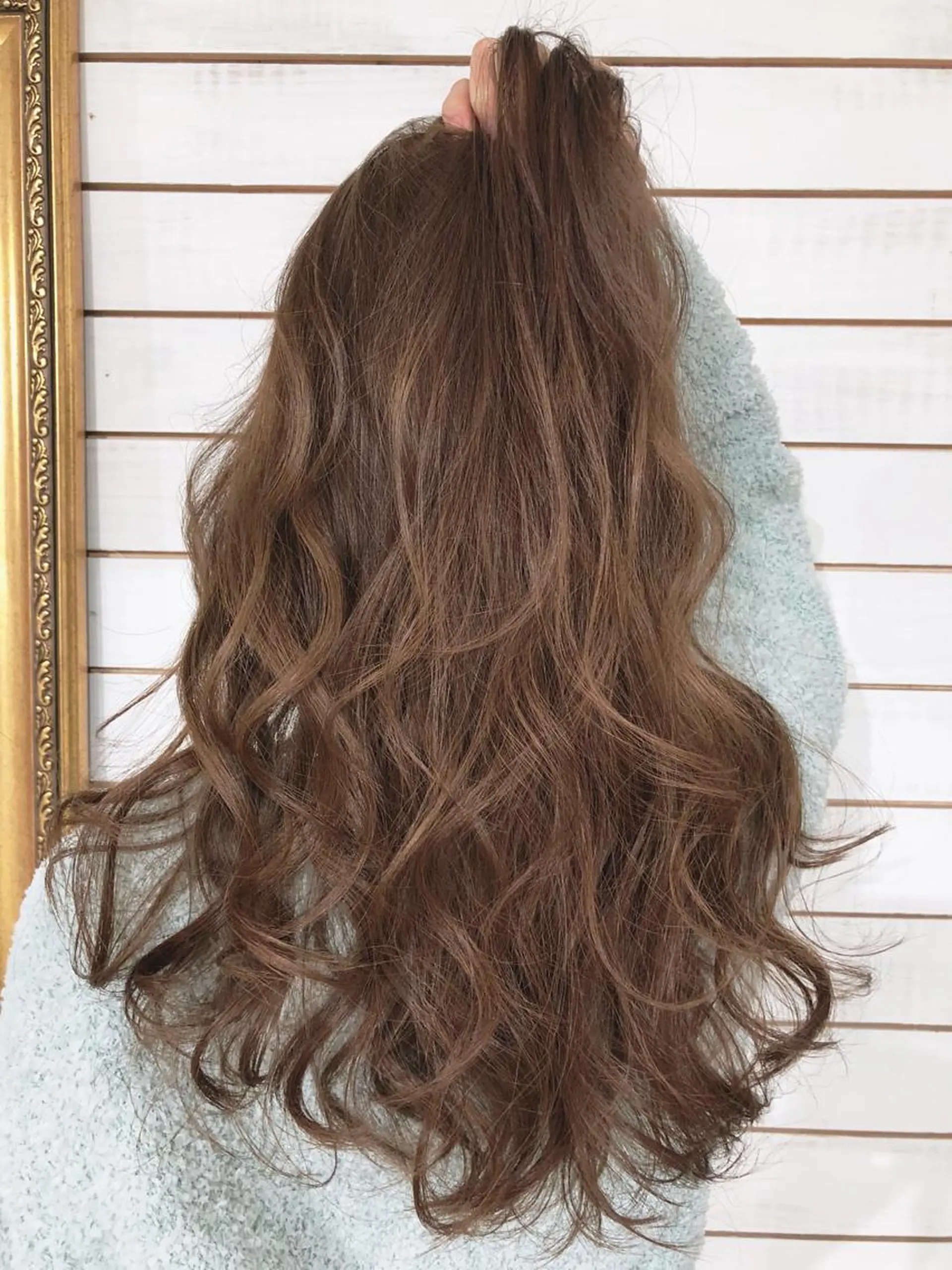 ロング カラー ヘアアレンジ アッシュ アッシュグレー アッシュグレージュ グレージュ 🦋美髪／エクステ 🦋アベイクミのヘアスタイル