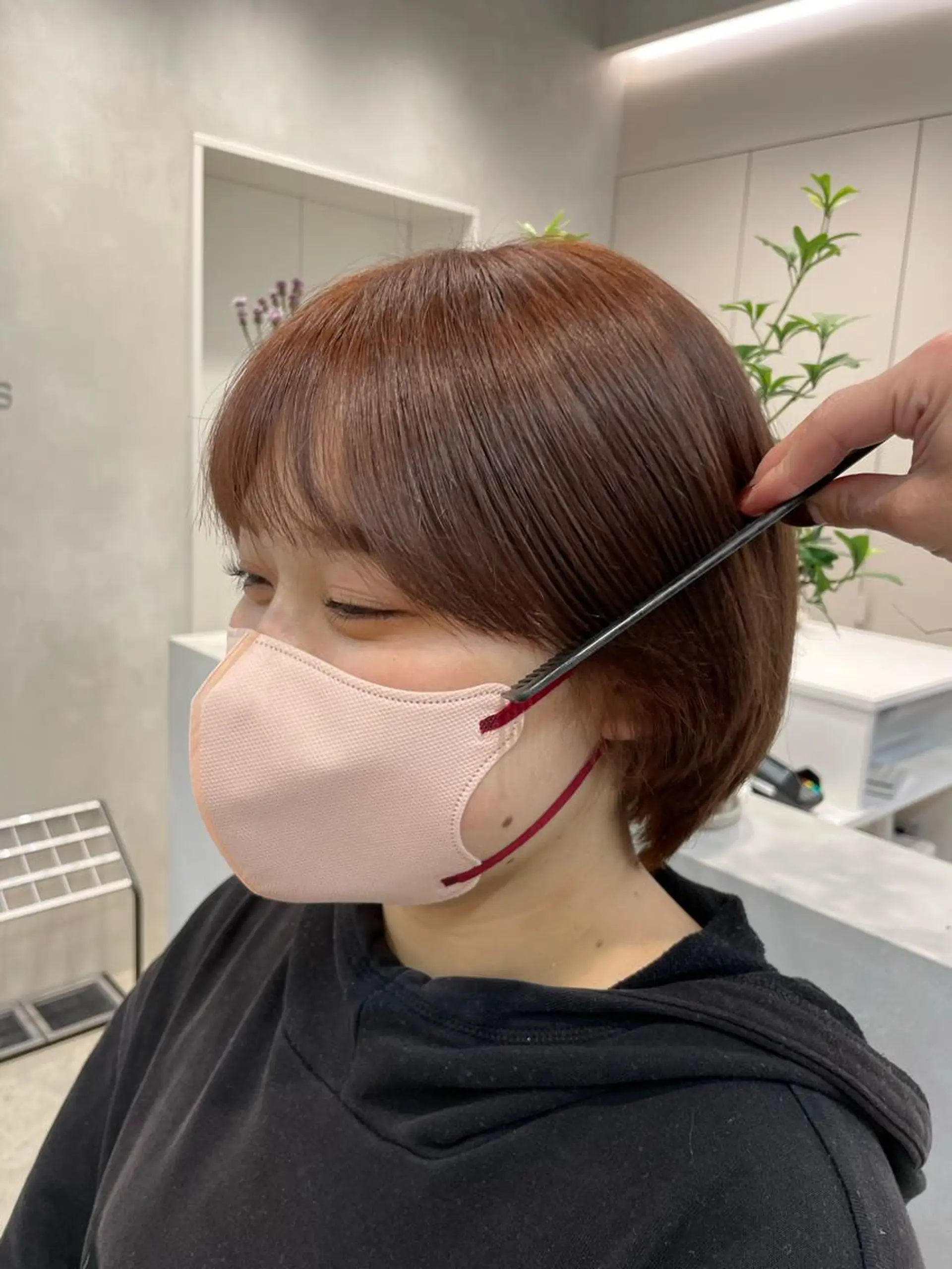 カラー ブラウンカラー オレンジ オレンジブラウン レイヤーカット Kinoのヘアスタイル