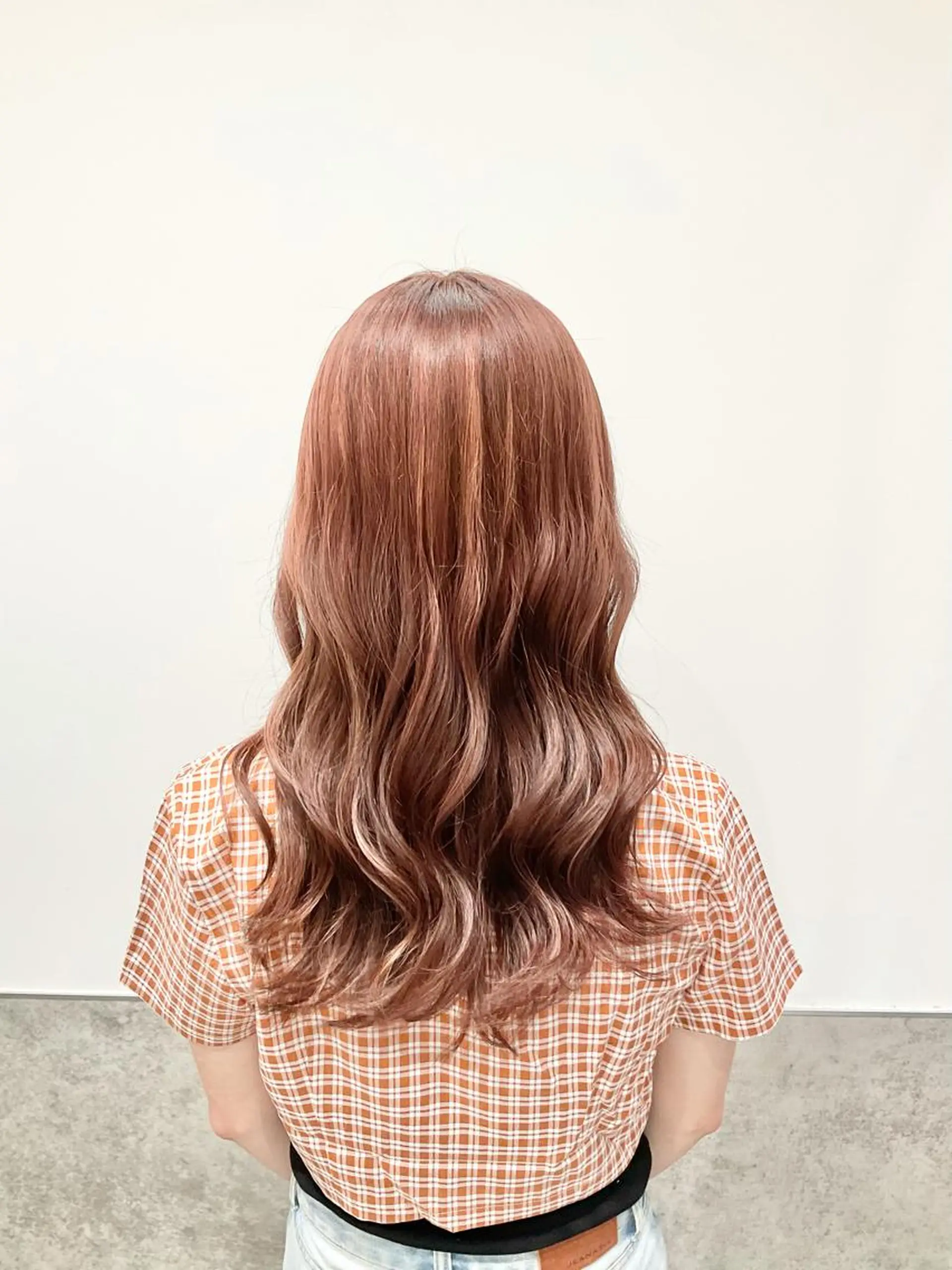 ロング カラー ベージュカラー ピンクカラー ピンクベージュ ヘアカラー トリートメント ヘッドスパ ヘアセット yoshi ☆のヘアスタイル