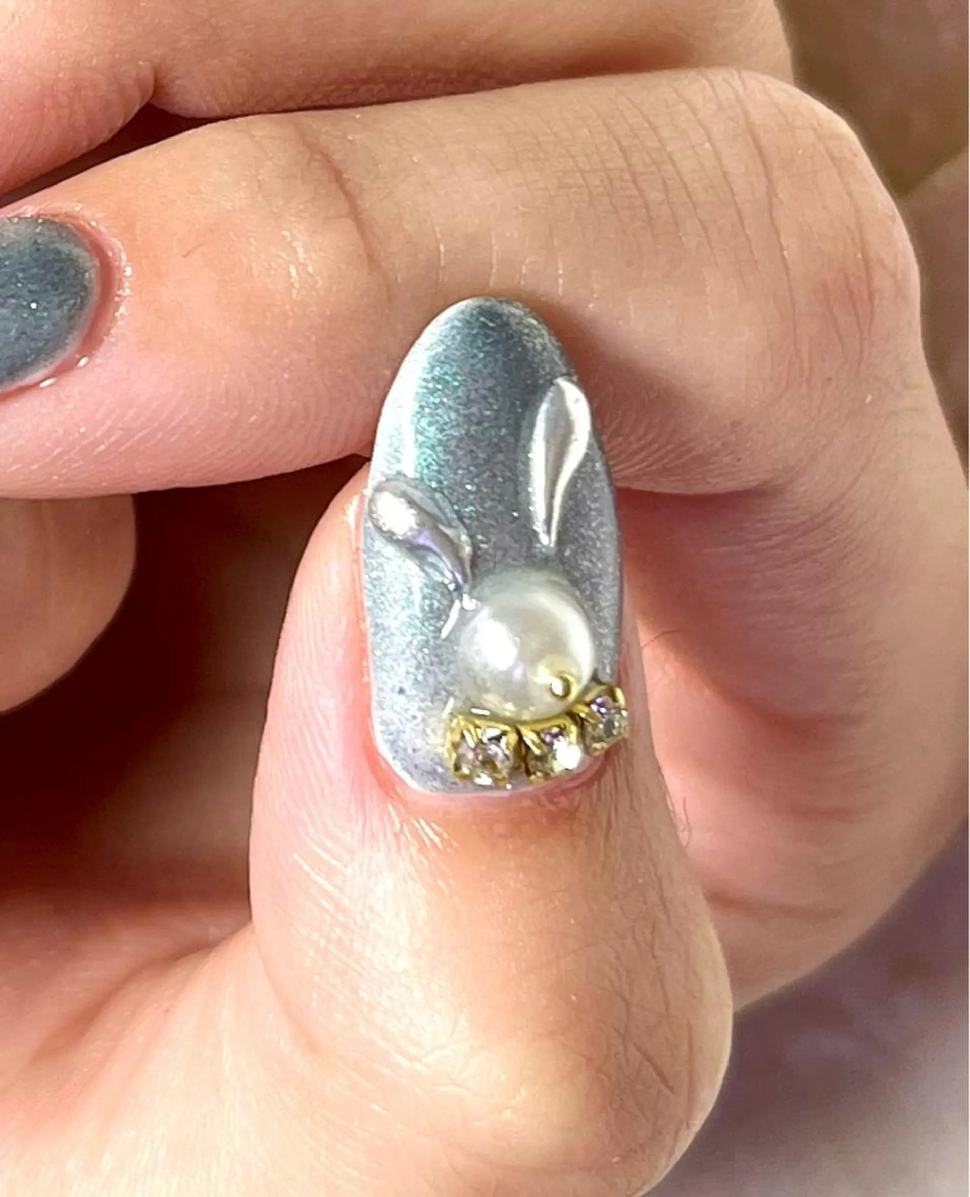 ネイル アートネイル ミラーネイル まり りぃ〜んのネイルデザイン