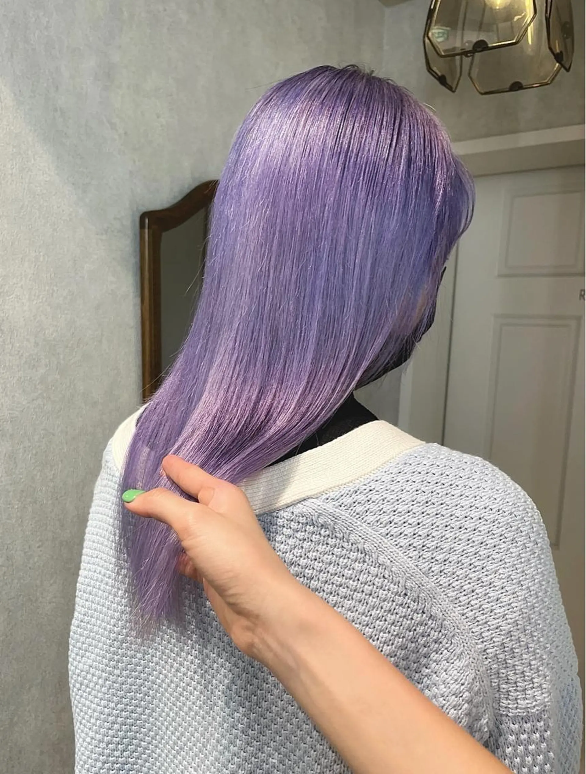 ロング カラー ラベンダーカラー ヘアカラー ヘアセット🎀パーマ Tsubasaのヘアスタイル