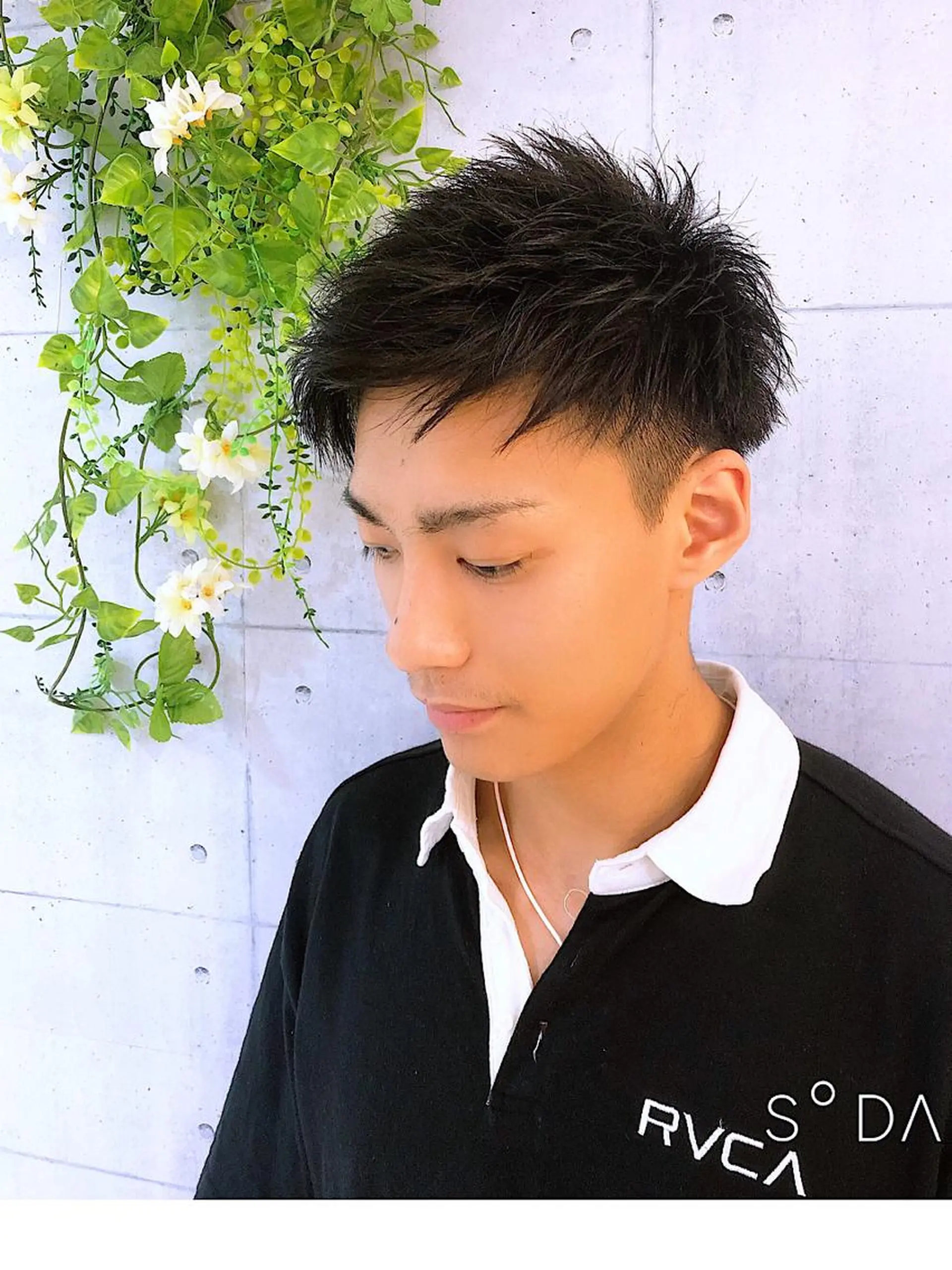 ショート メンズ 髪質改善× 白髪ぼかし溝江のヘアスタイル