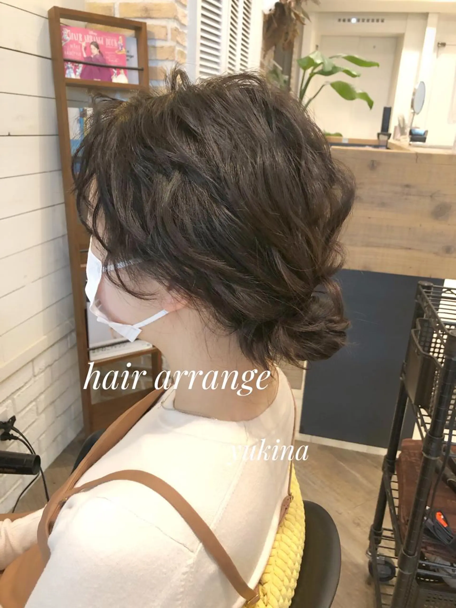 ミディアム お団子ヘア ヘアセット ✨透明感ケアカラー✨ 長野ゆきなのヘアスタイル
