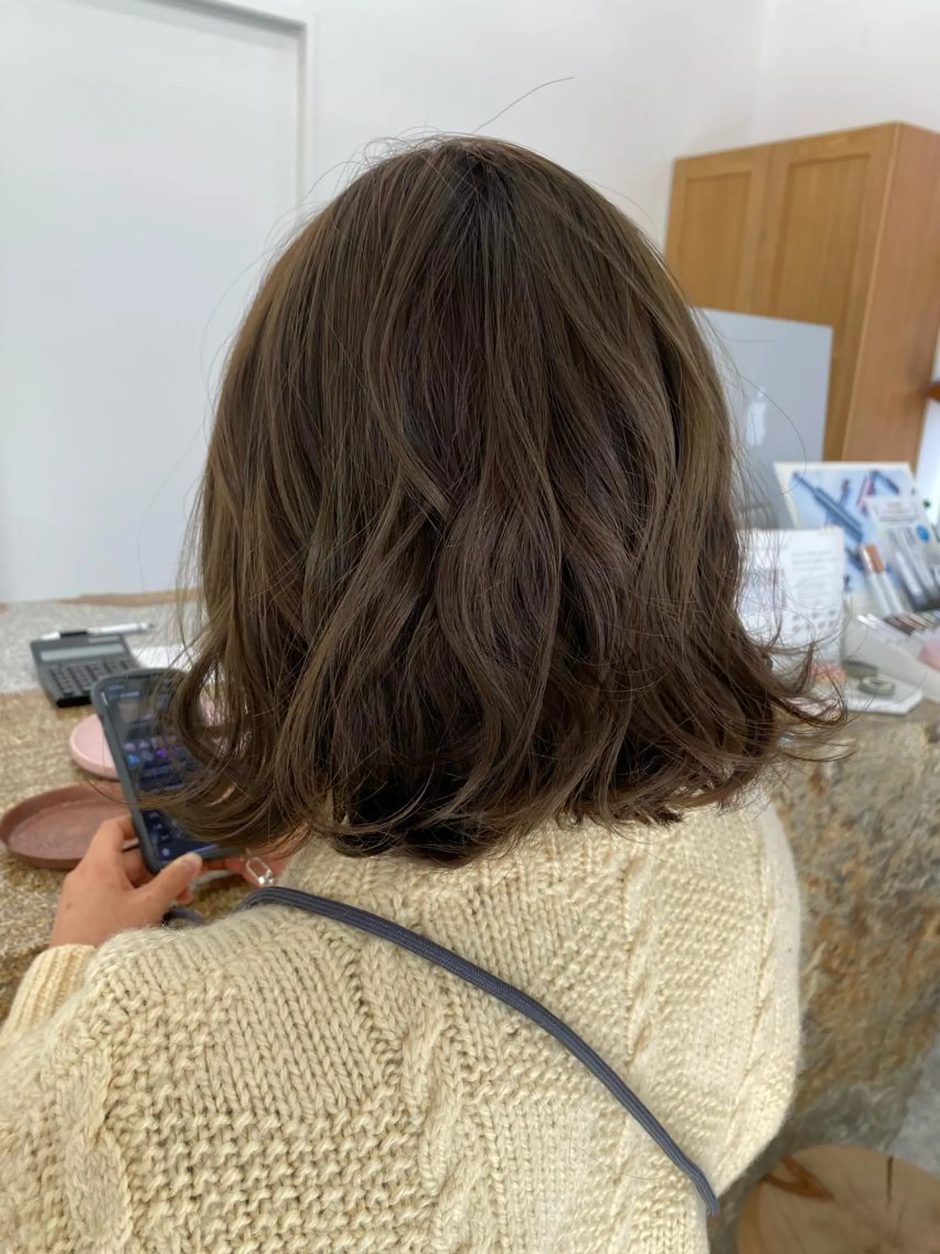 ミディアム カラー 透明感カラー KVELL ユナのヘアスタイル