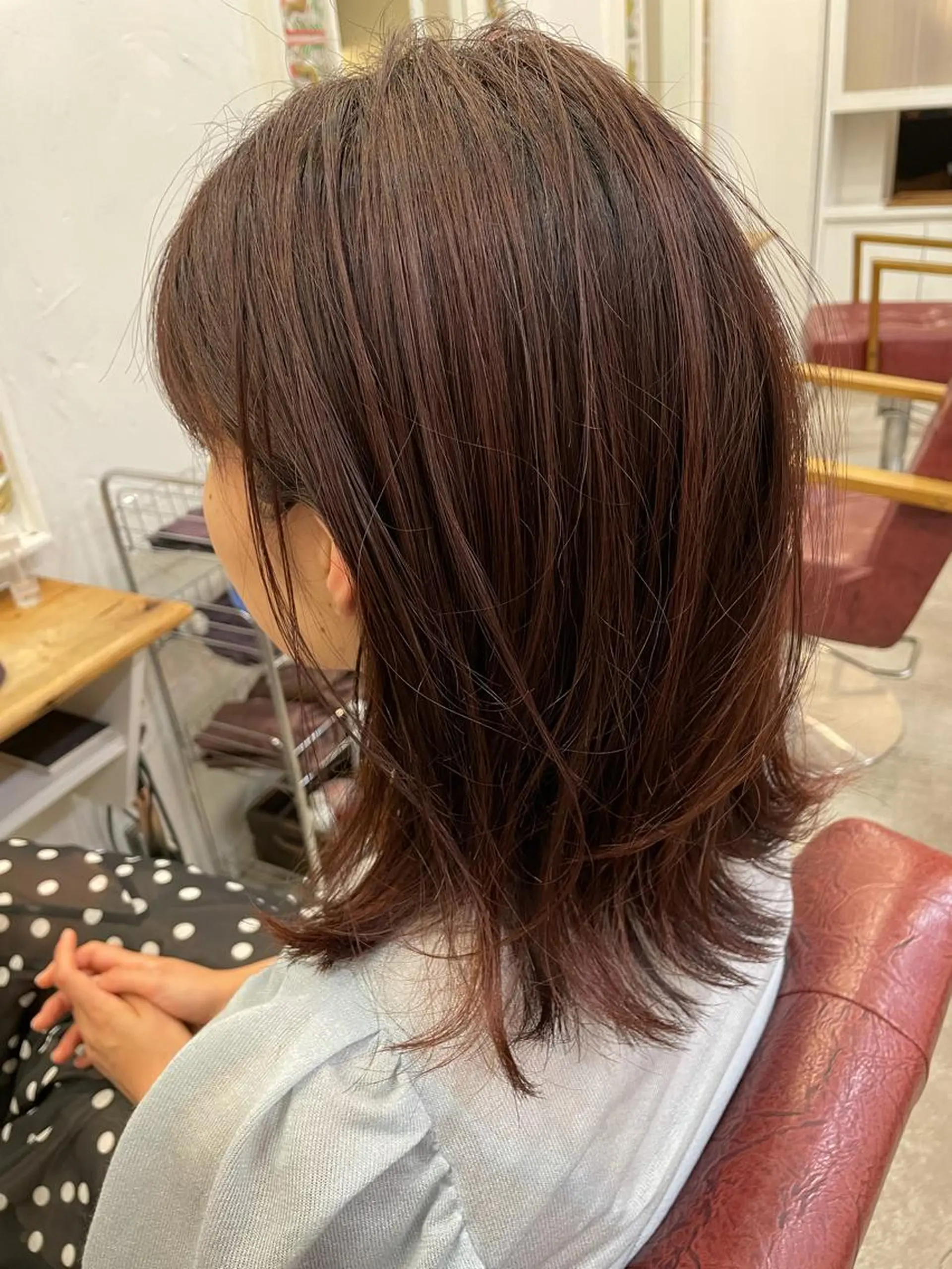 ミディアム カラー ブラウンカラー ルビー 畠山 渚のヘアスタイル