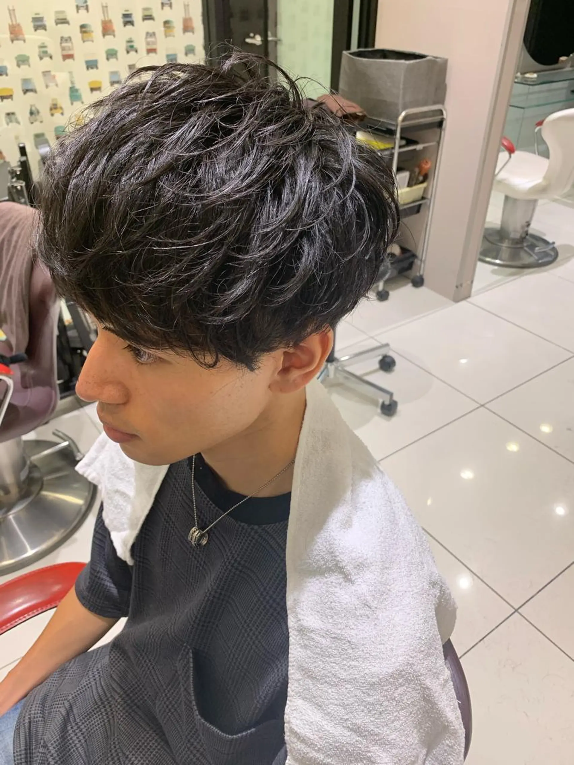 ミディアム カット ヘアカラー トリートメント ✨上村 潤平✨メンズヘア✨のヘアスタイル