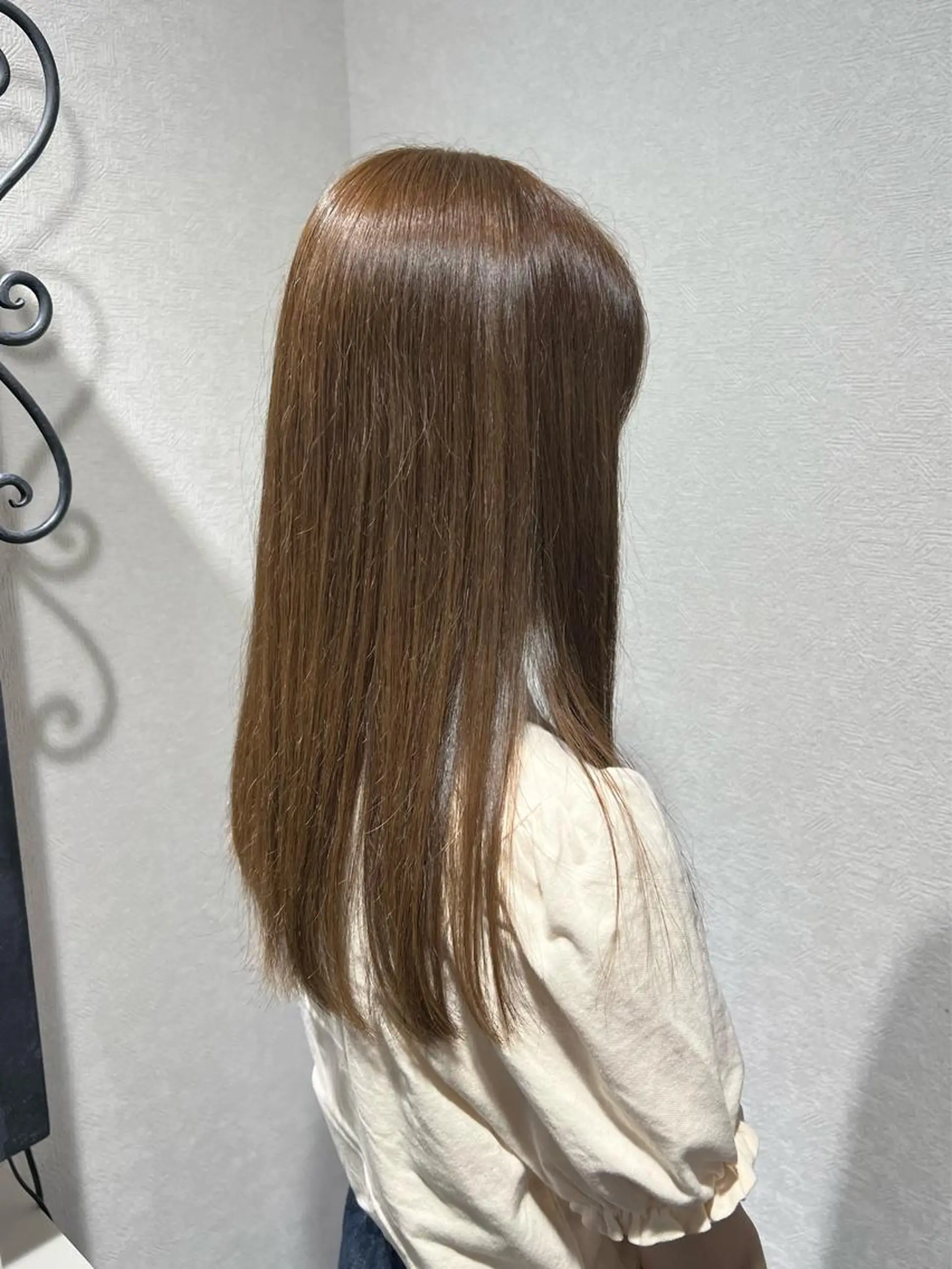 セミロング カラー ベージュカラー ダブルカラー ヘアカラー トリートメント 石野 友唯のヘアスタイル