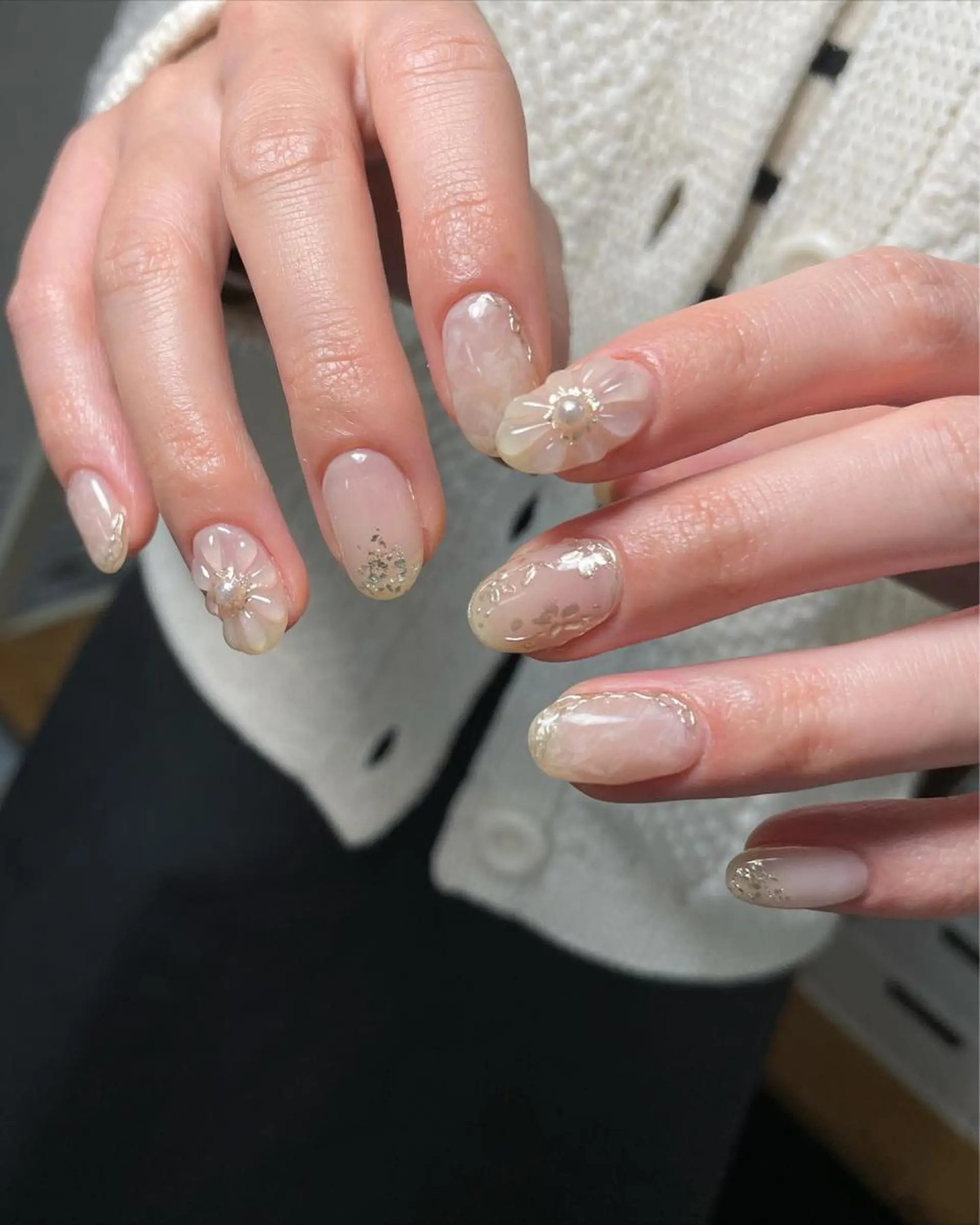 ネイル ハンドネイル 𝑡𝑖𝑎𝑚𓂃 きむらゆきののネイルデザイン