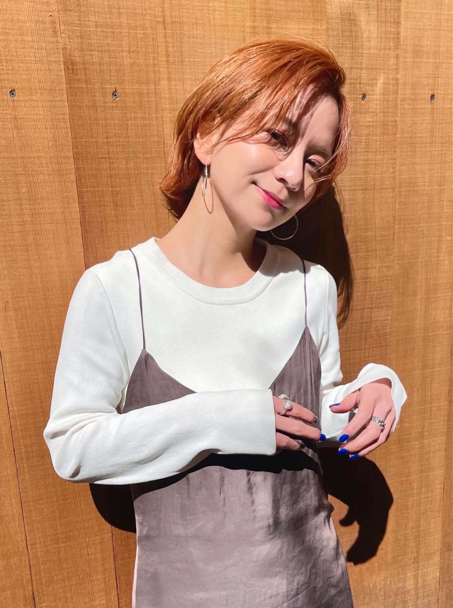 ショート カラー ハンサムショート ブラウンカラー オレンジ オレンジブラウン ボブ ショート・ボブ 徳竹淳一のヘアスタイル