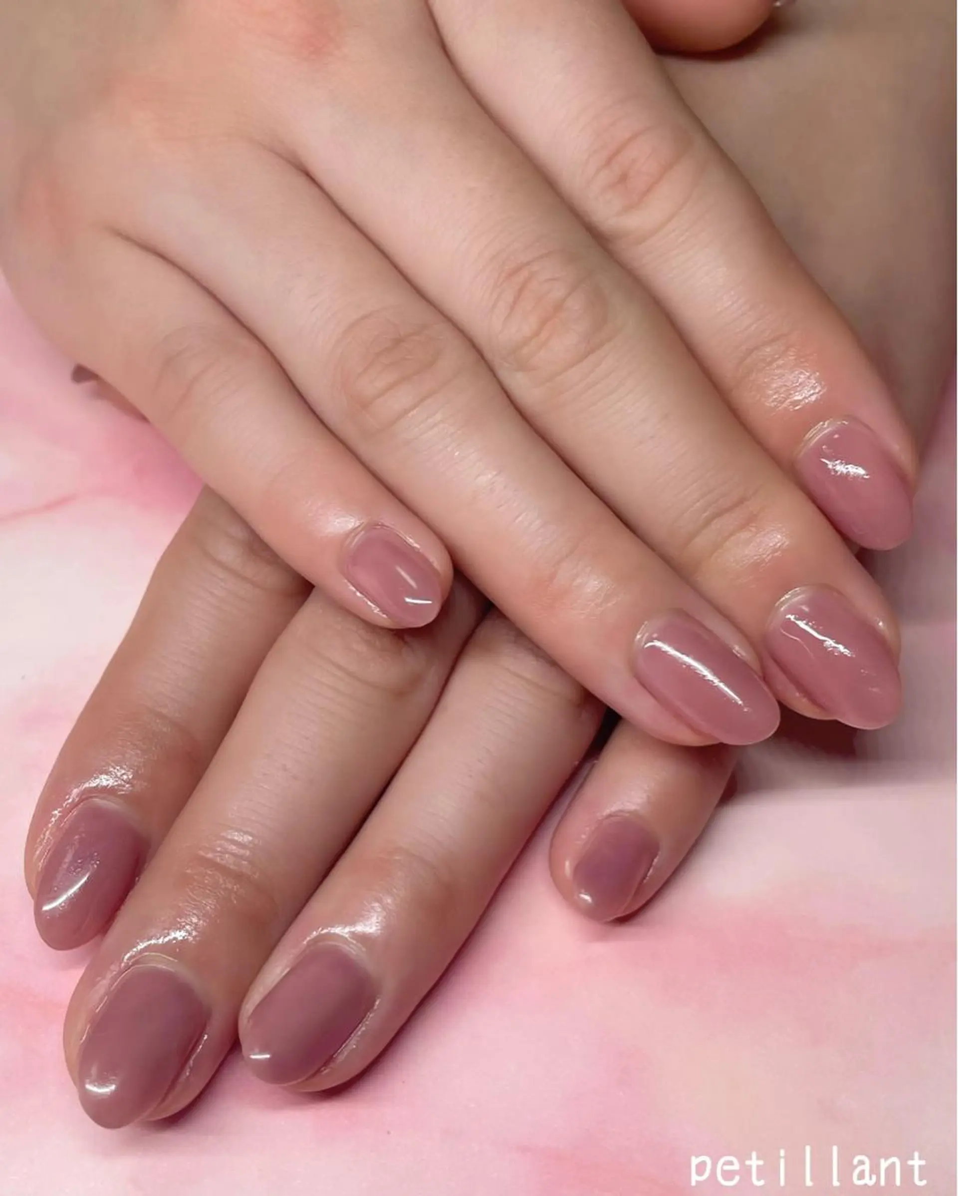 ネイル クリアネイル オフィスネイル 春ネイル nail salon petillantのネイルデザイン