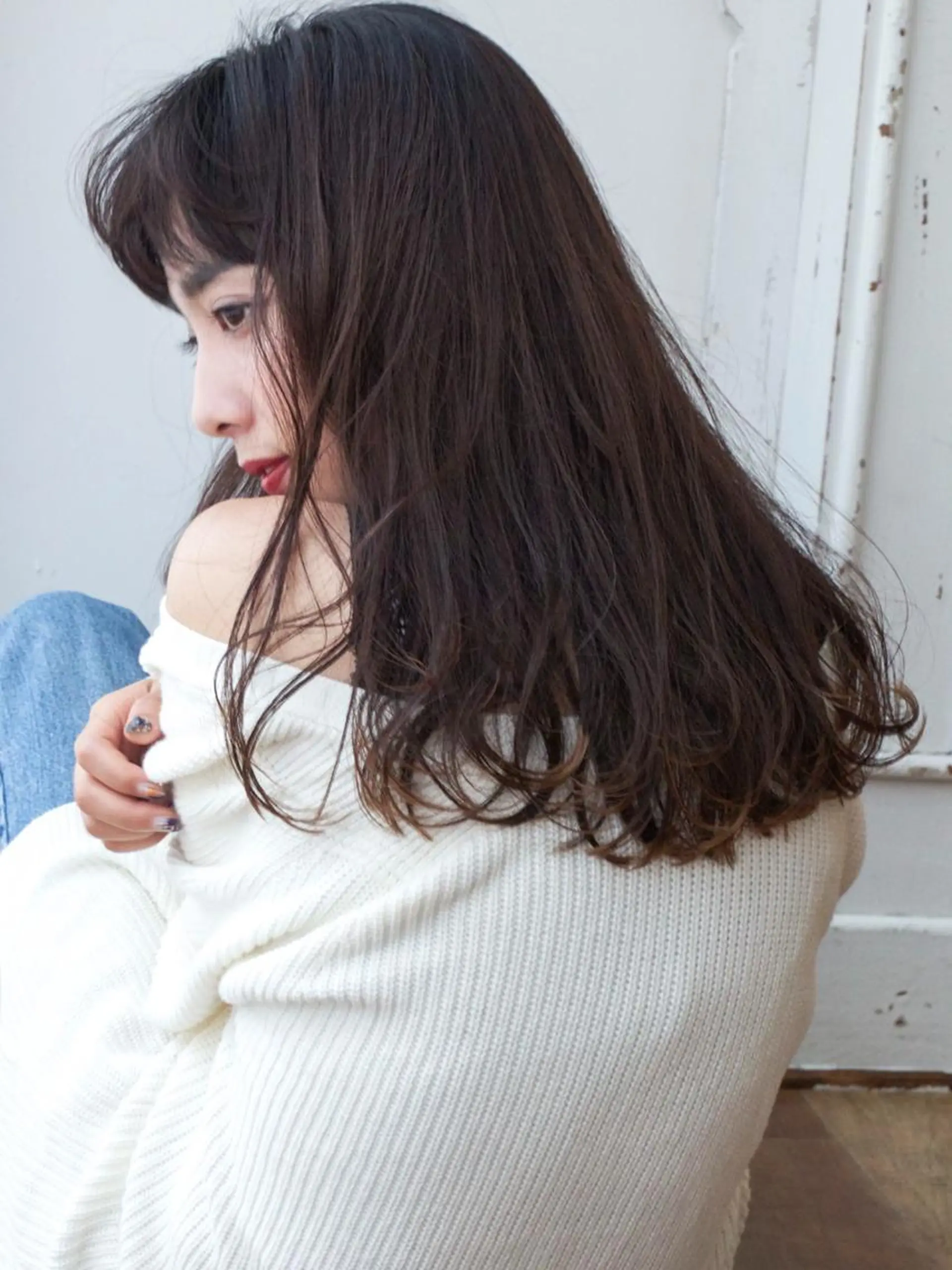 ロング カット ヘアカラー トリートメント ＨＩ ROのヘアスタイル