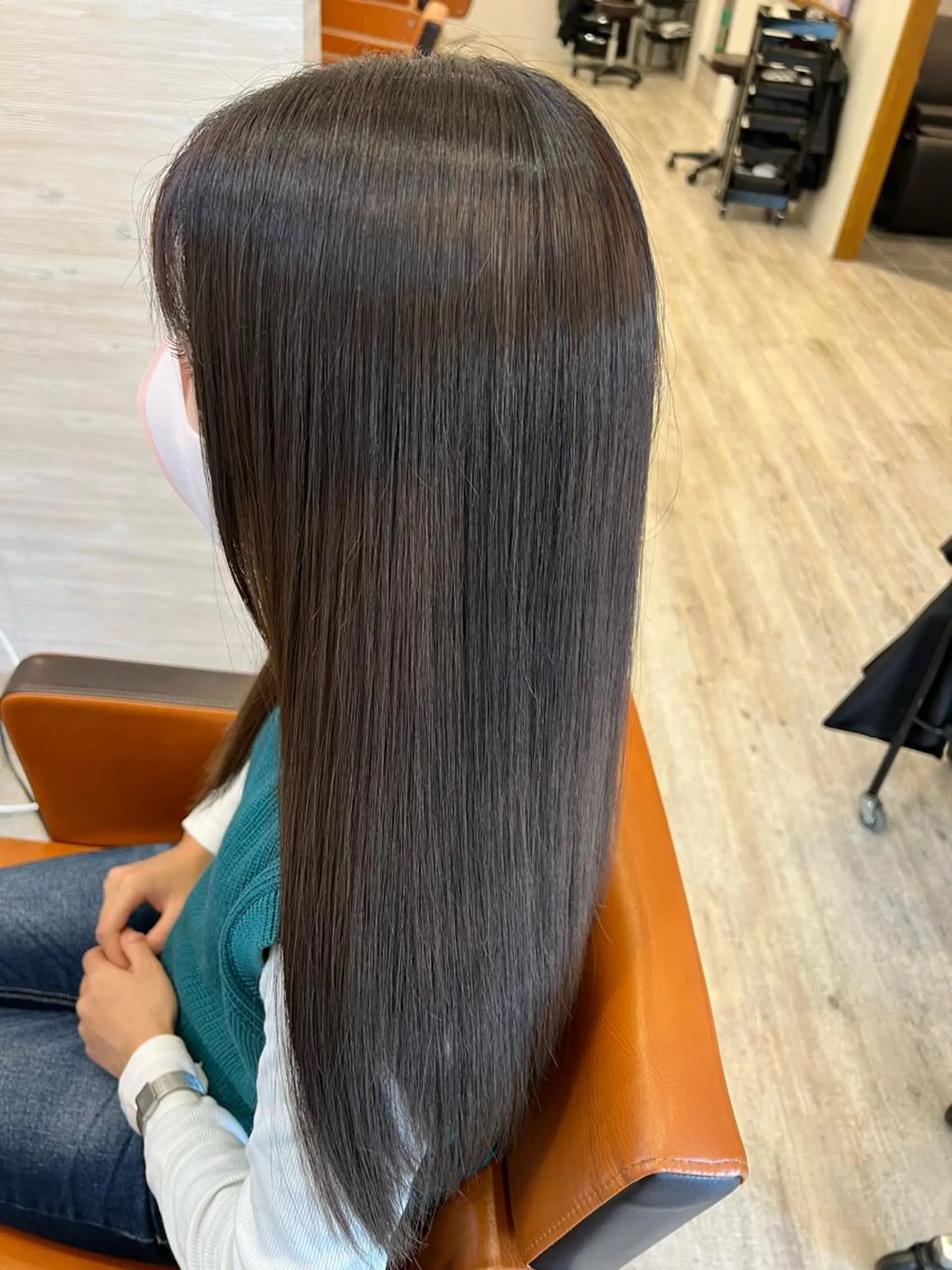 ロング 縮毛矯正 縮毛矯正 トリートメント agu hair  reana香椎千早店所属・うめ とものヘアスタイル