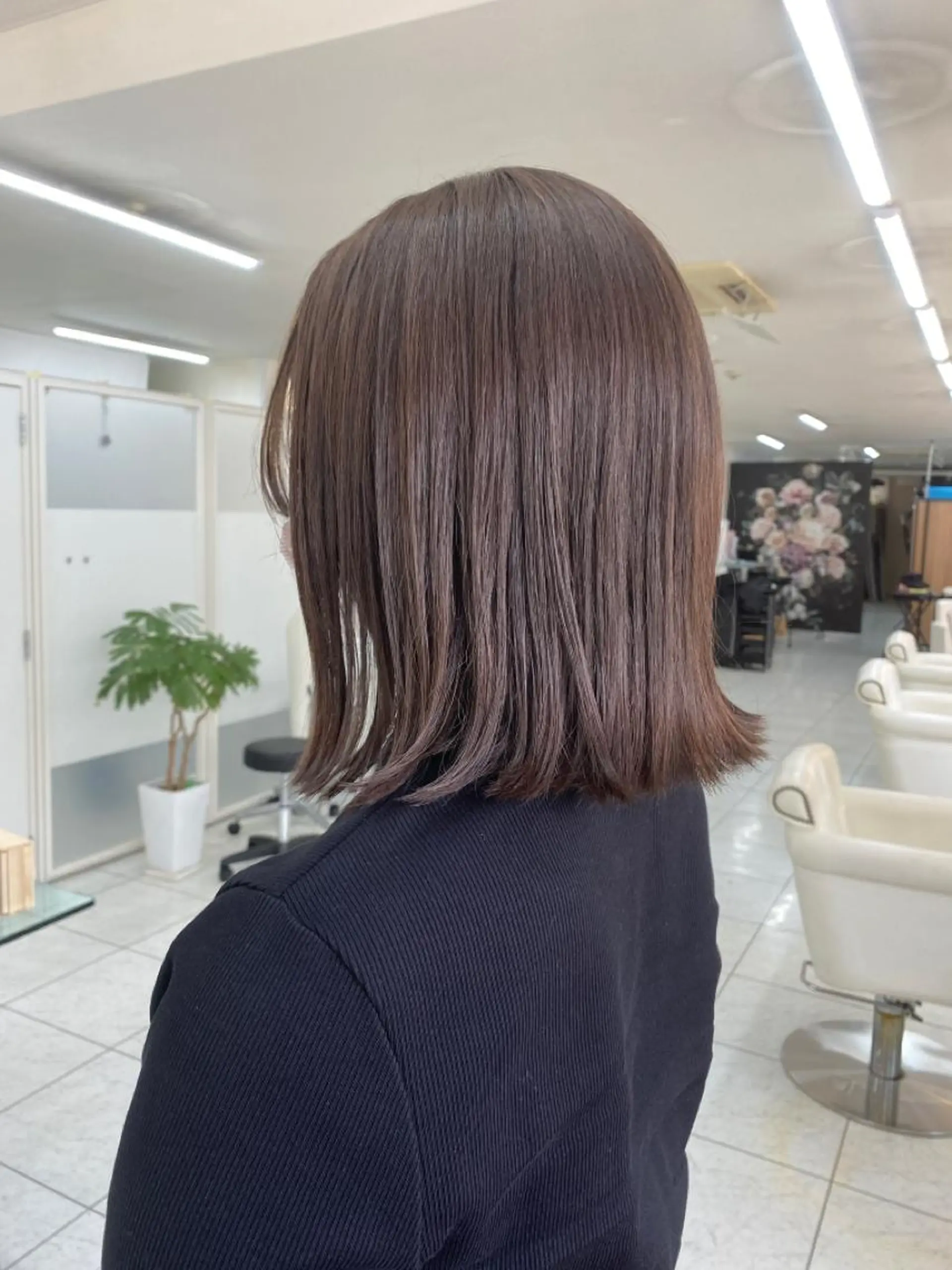 ショート カラー ヘアアレンジ ブルーカラー ブルーグレー ブルーグレージュ グレージュ カット ヘアカラー トリートメント ナカジマ ボブ/レイヤーのヘアスタイル