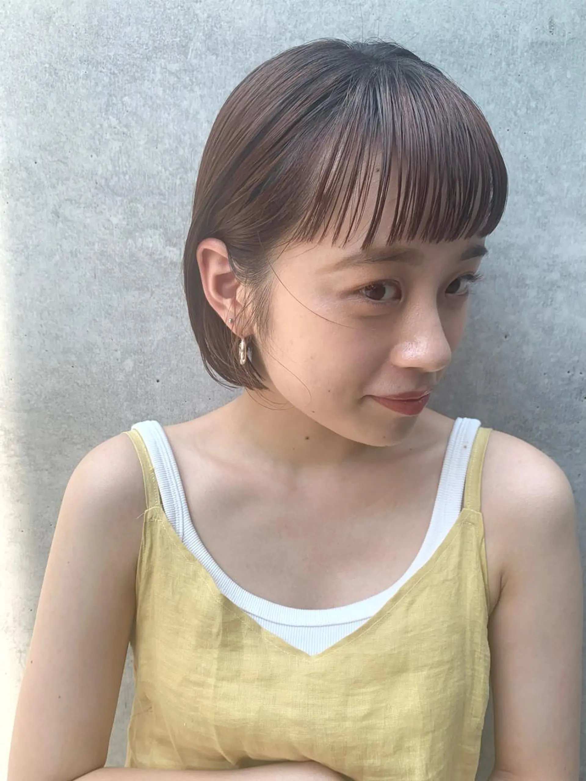 ミディアム カット ヘアカラー トリートメント 川本 裕🌿のヘアスタイル