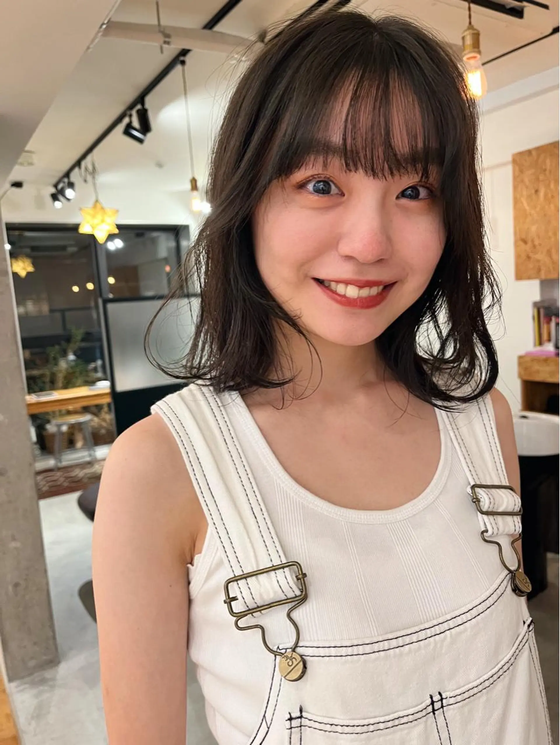 ミディアム カラー 暖色/パーマ 🌼クニトウメイのヘアスタイル