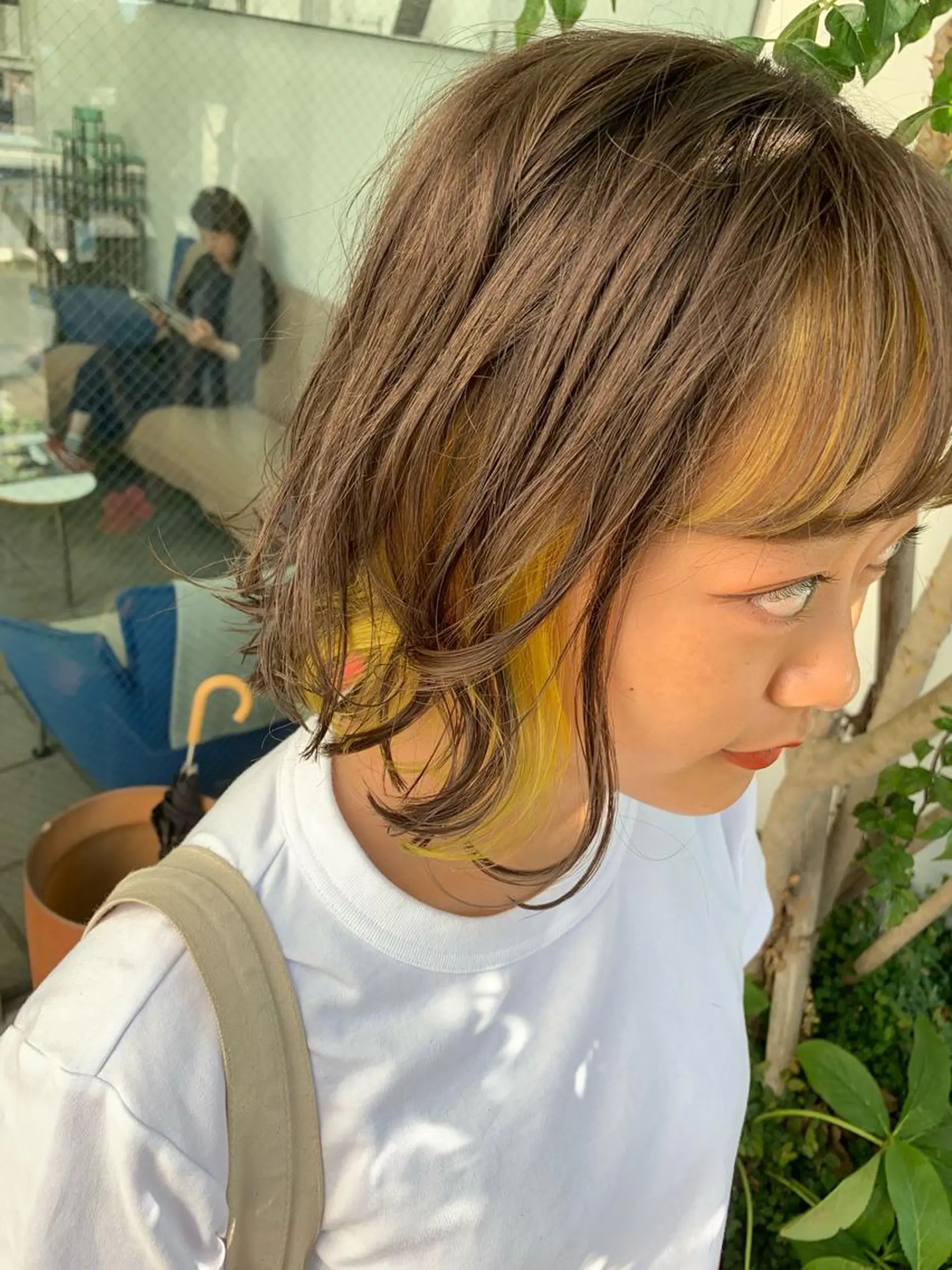 ショート カラー ベージュカラー インナーカラー イエローカラー カット ヘアカラー トリートメント 武田 久司のヘアスタイル