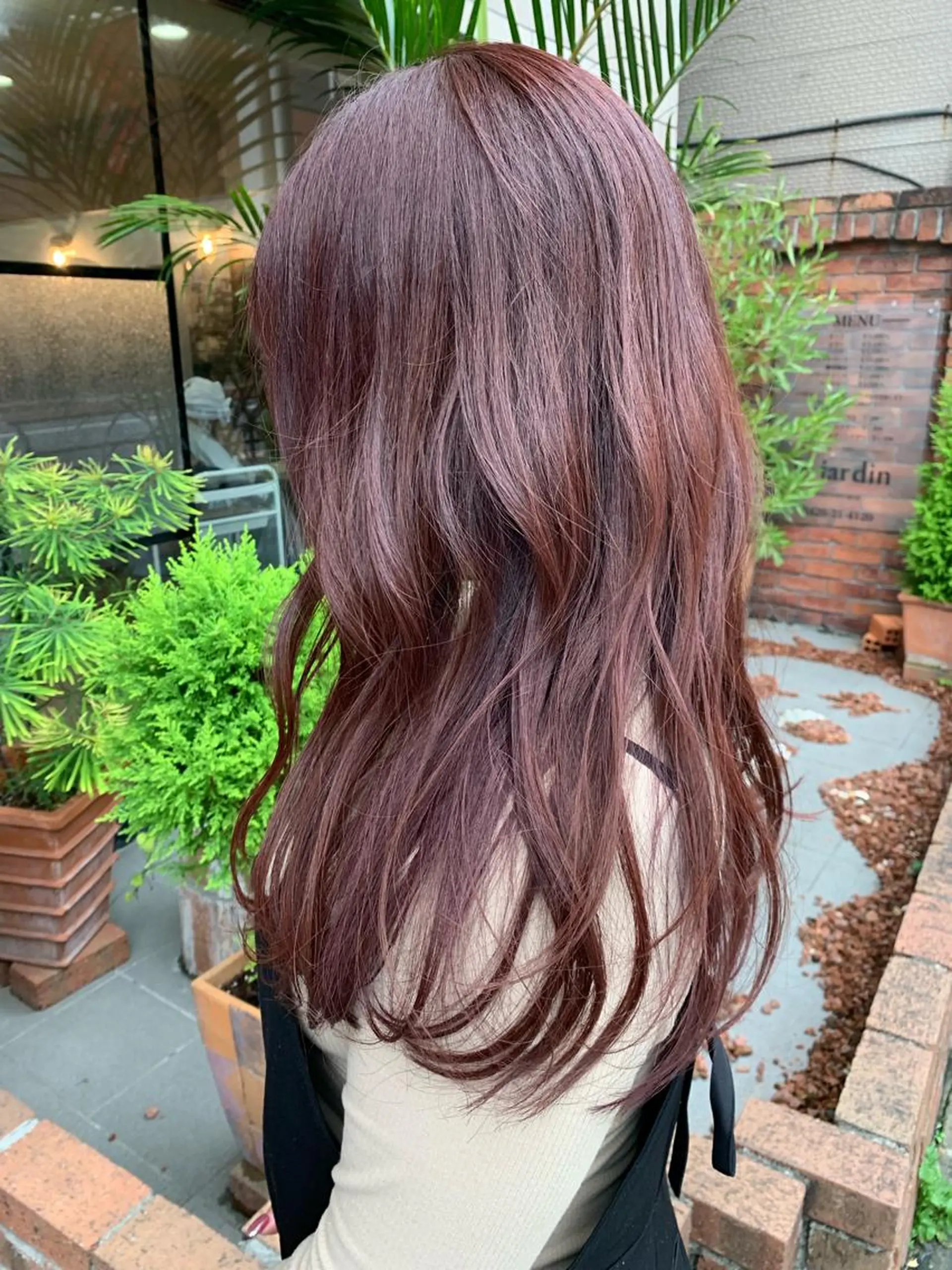 ロング パープルカラー ヘアカラー トリートメント SHIAN 八王子👼鬼塚さやかのヘアスタイル