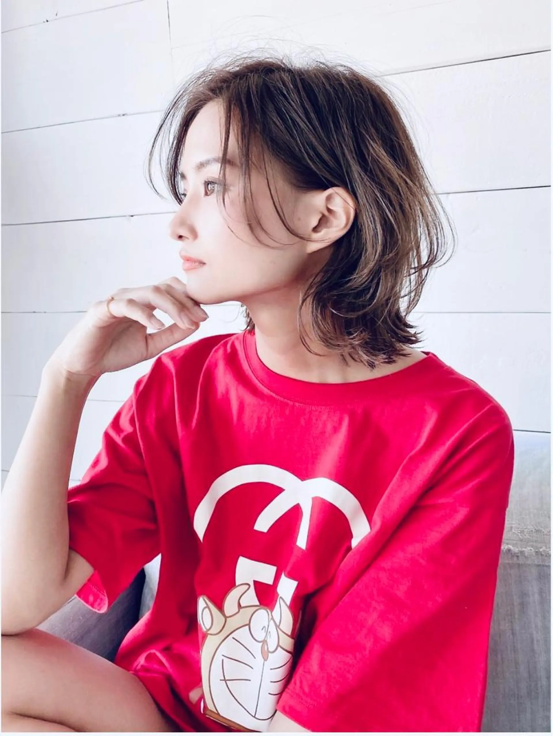 ミディアム カラー ママ美容師🧸谷山 潮音/ReFa取扱店のヘアスタイル