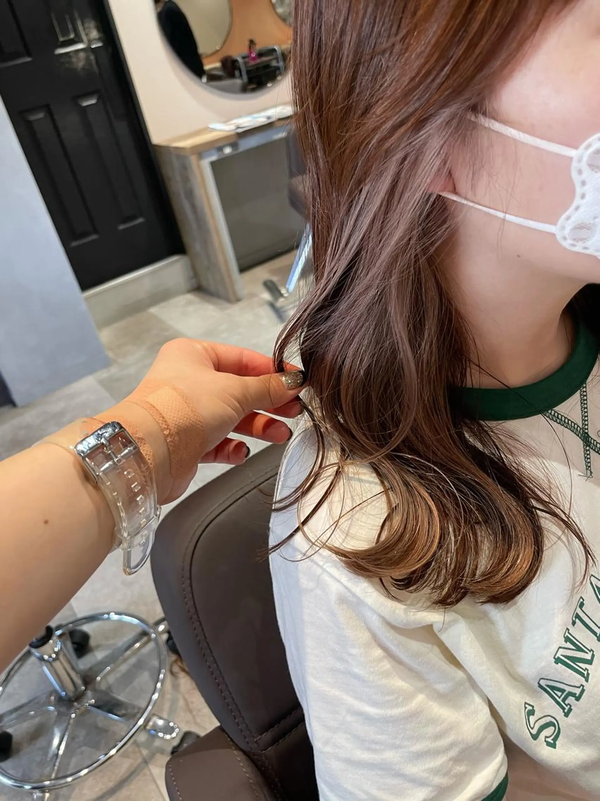 セミロング カラー ベージュカラー オレンジ オレンジベージュ ピンクカラー ピンクベージュ ヘアカラー トリートメント 💐パーソナルカラー /市橋加菜💐のヘアスタイル