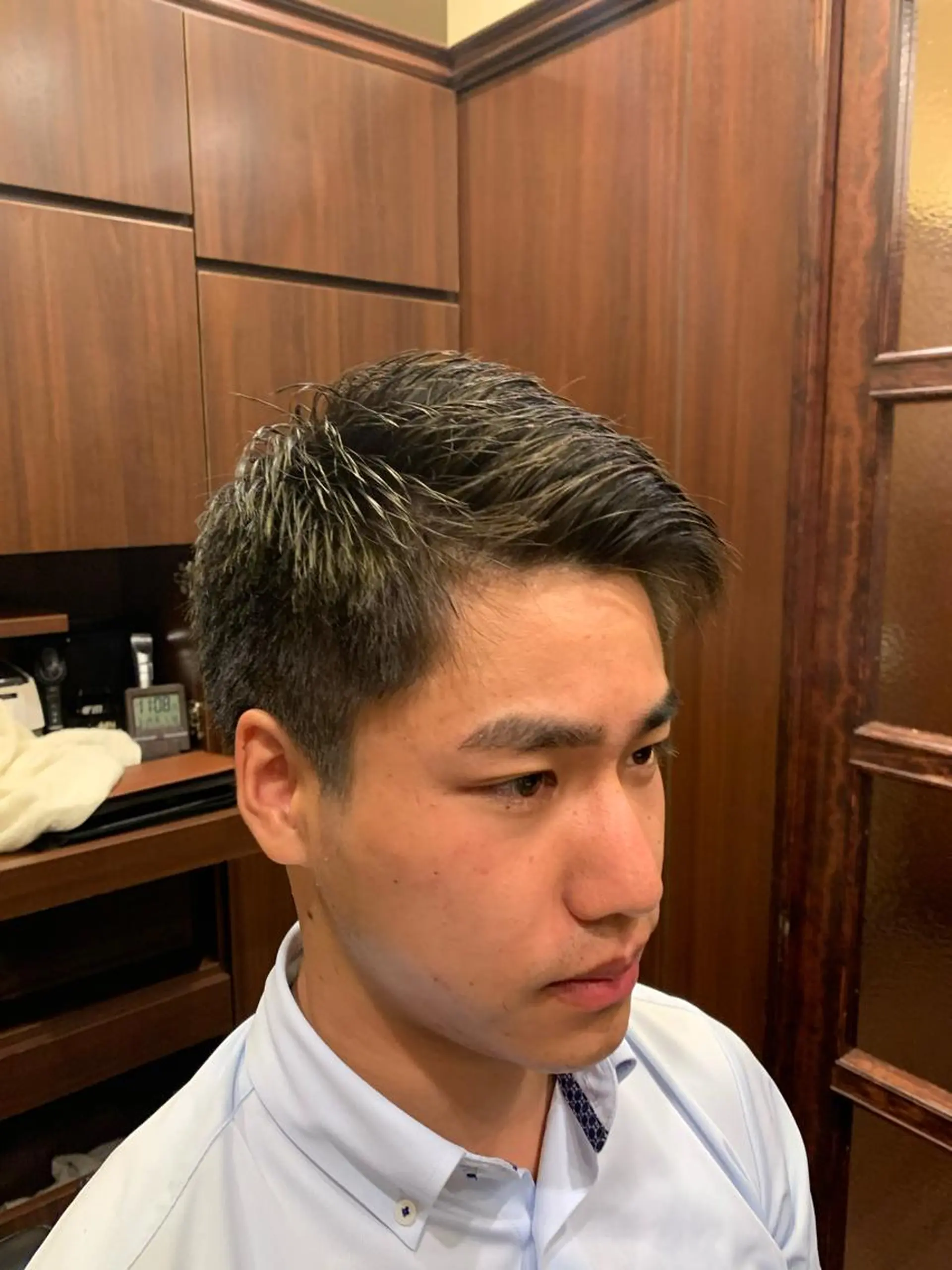 ショート メンズ カット パーマ ヒロ銀座 バーバーショップ神楽坂所属・ひらお あおとのヘアスタイル