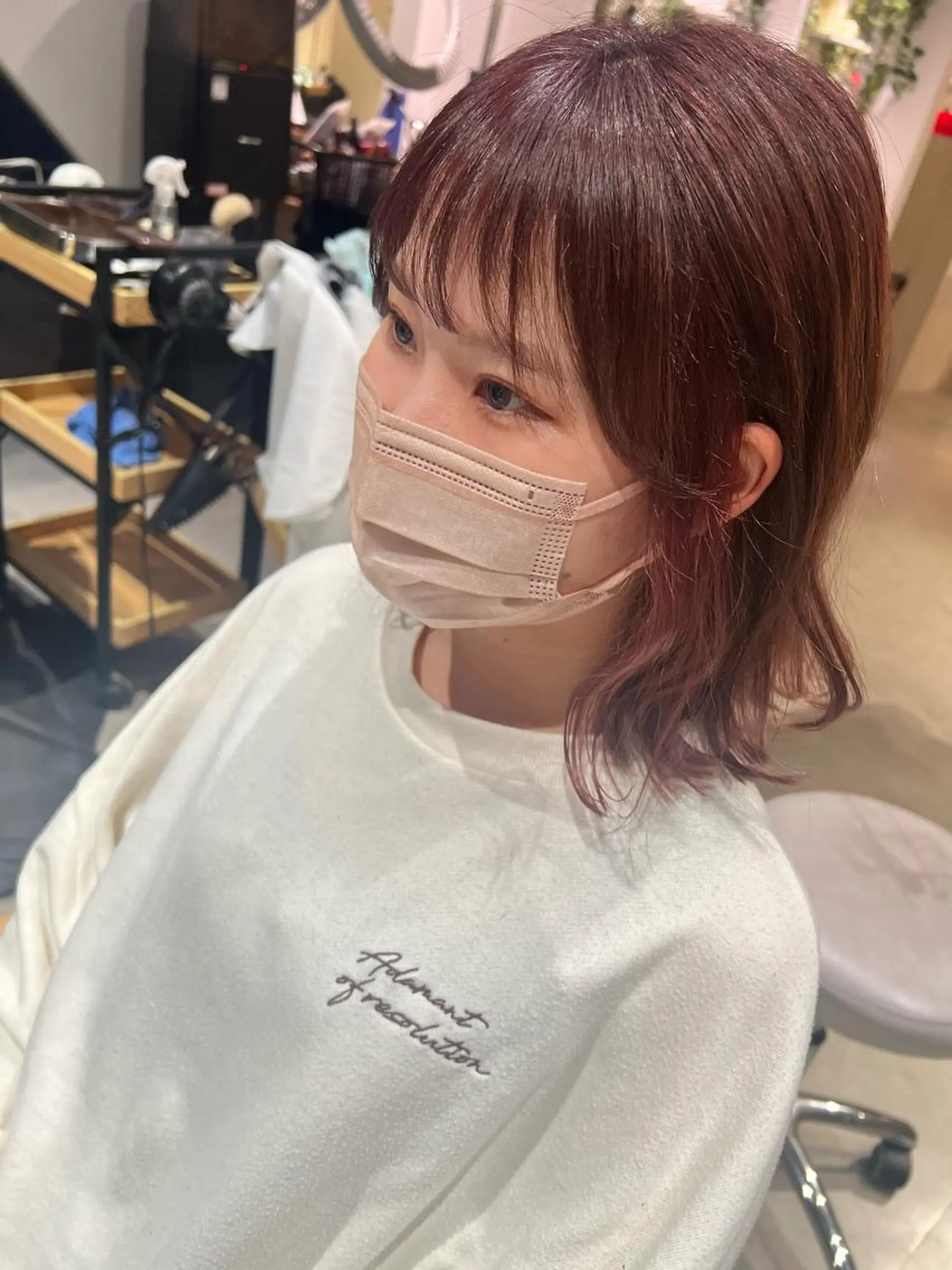 ミディアム カラー ヘアアレンジ カット ヘアカラー APREKO SAYAKAのヘアスタイル