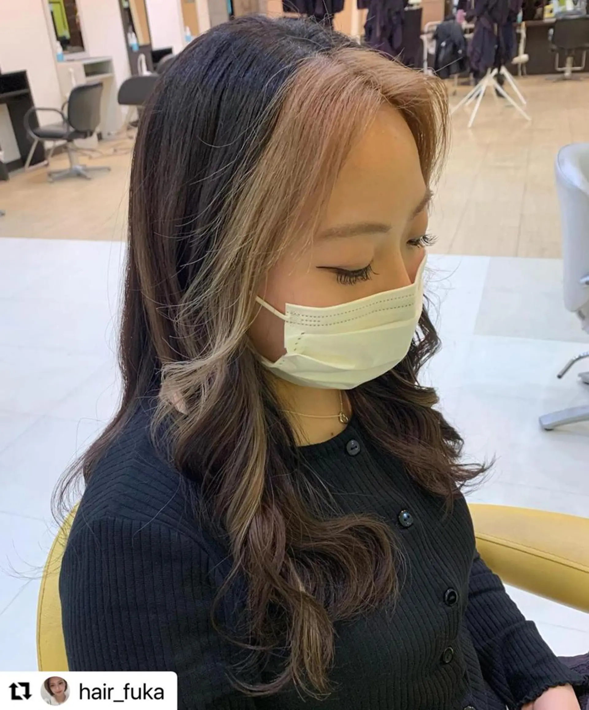 ミディアム カラー メンズ ミストバング  フェイスフレーミング 🩷Eny terrace🩷のヘアスタイル