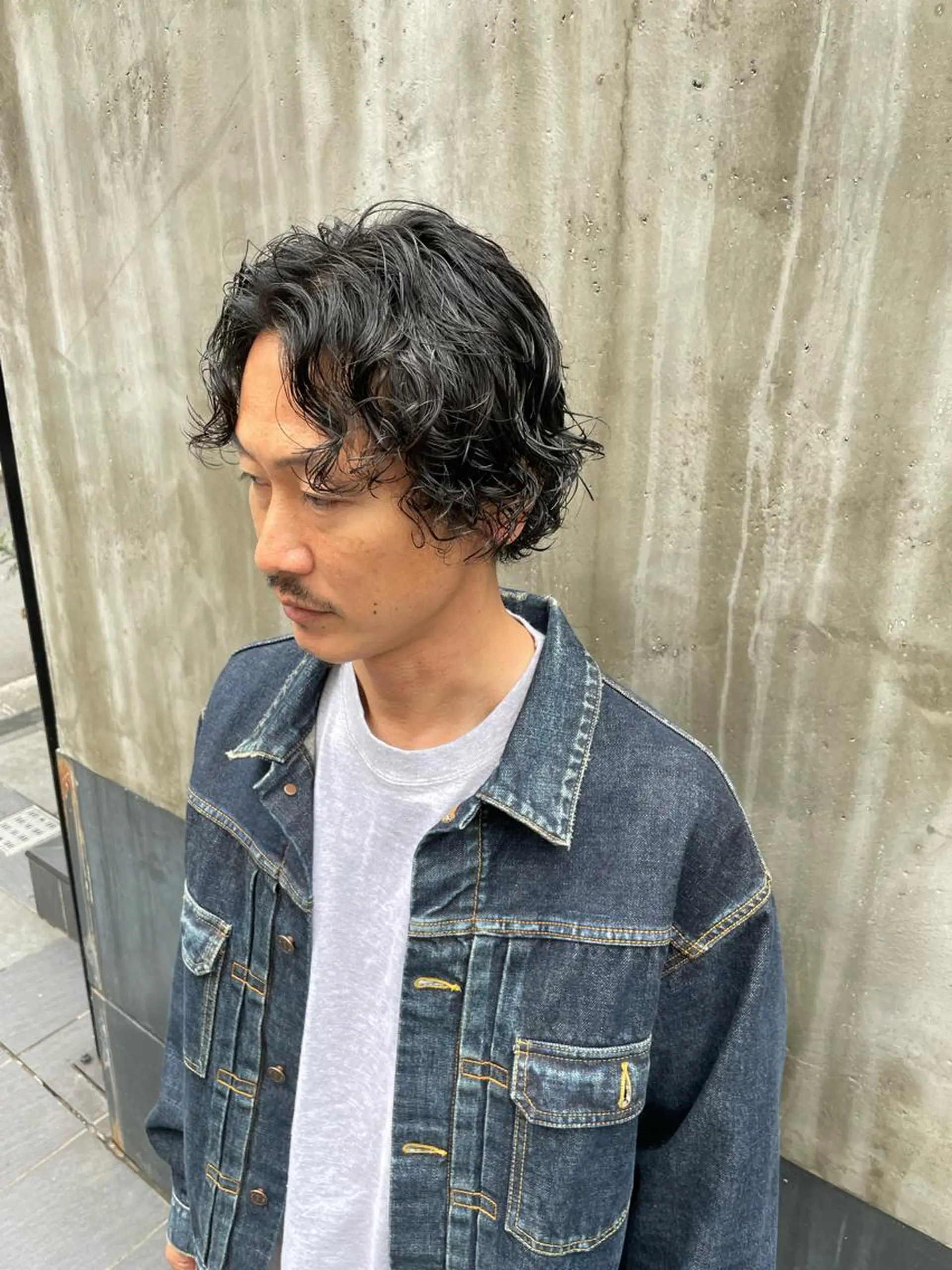 ミディアム パーマ メンズ ニュアンスパーマ/ メンズカット田島勇樹のヘアスタイル