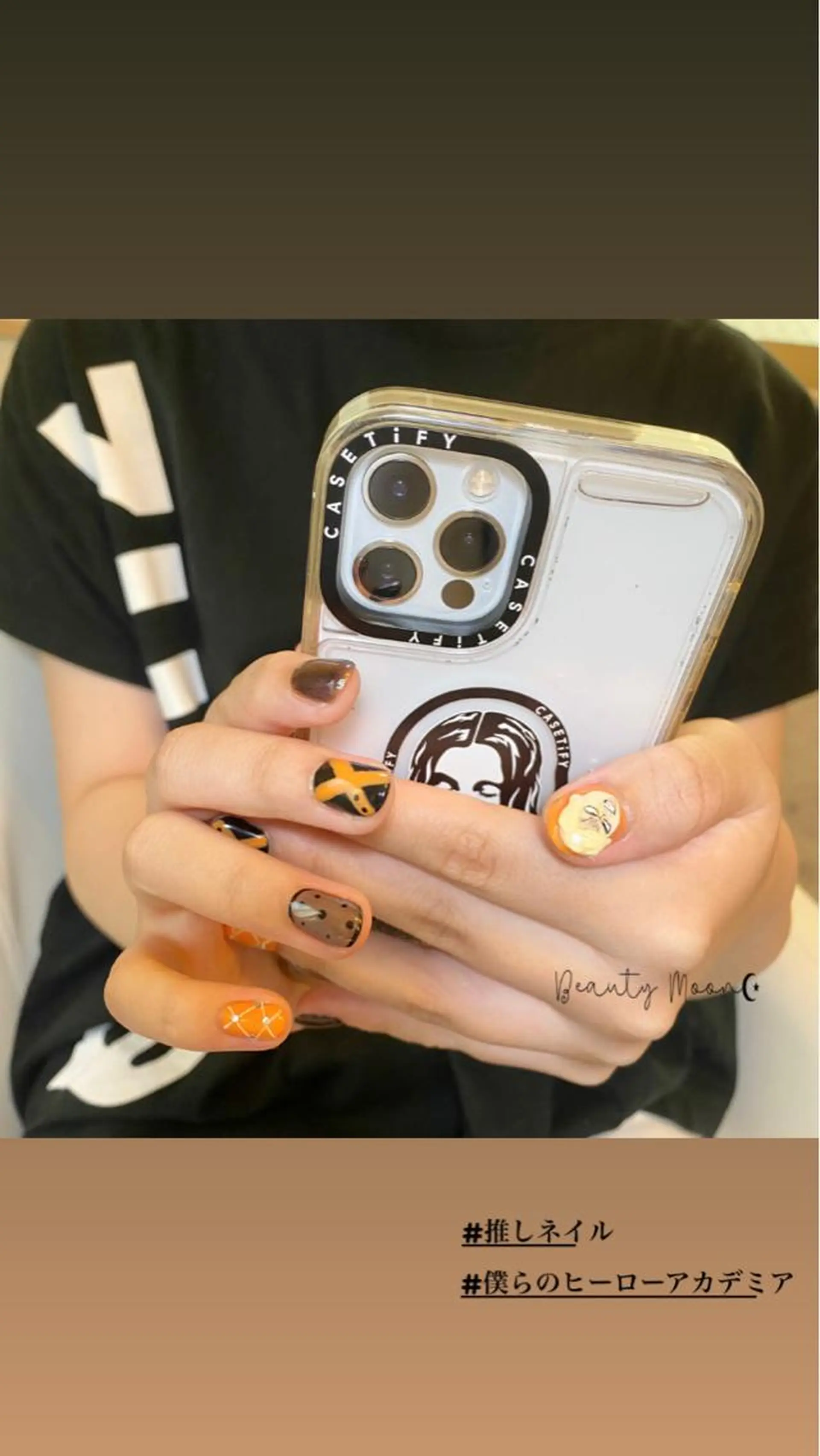 ネイル アートネイル ハート ミラーネイル 持ち込み ハンドネイル beauty ☪︎moonのネイルデザイン