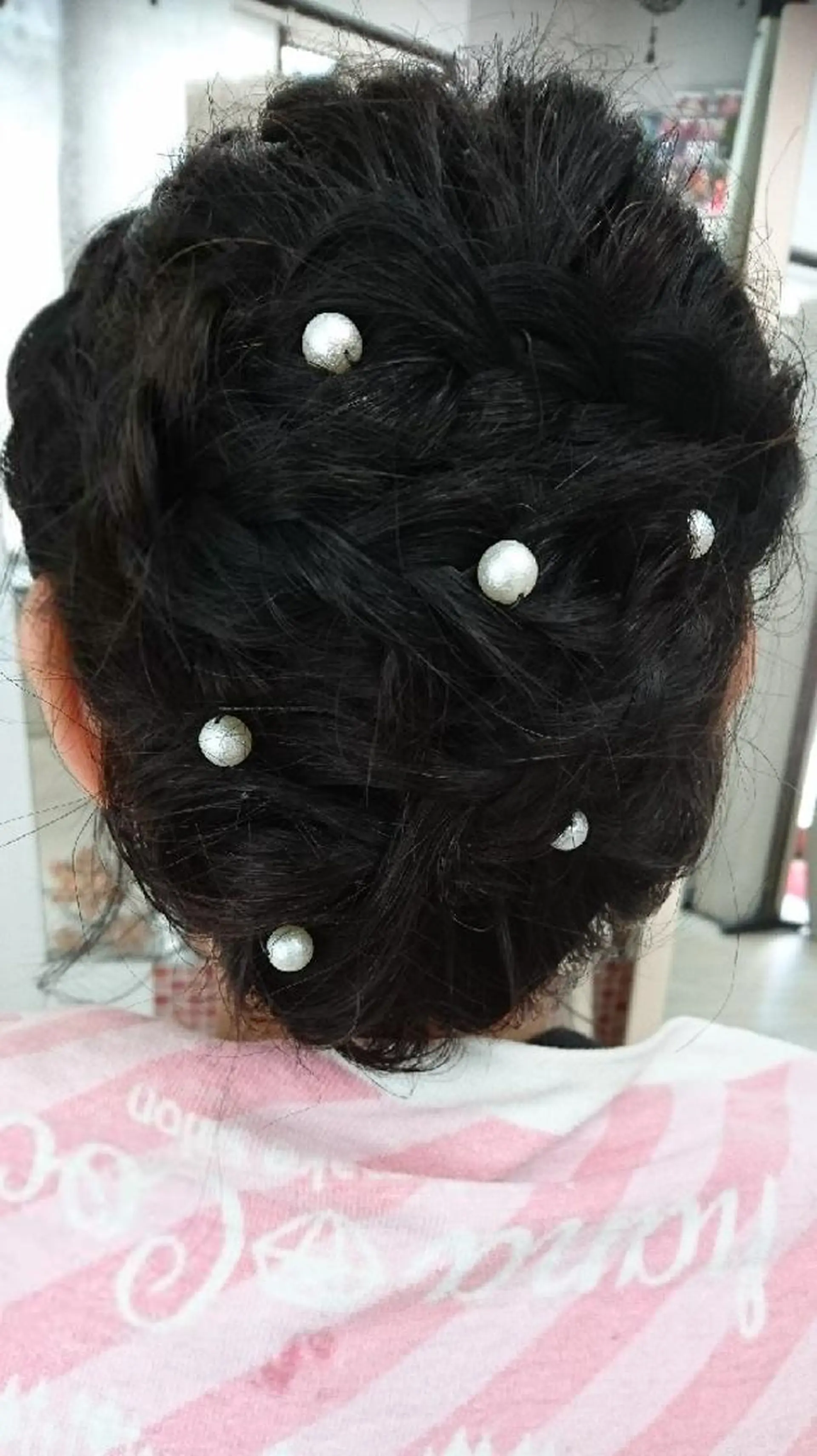 ヘアアレンジ セミロング 工藤 マユナのヘアスタイル