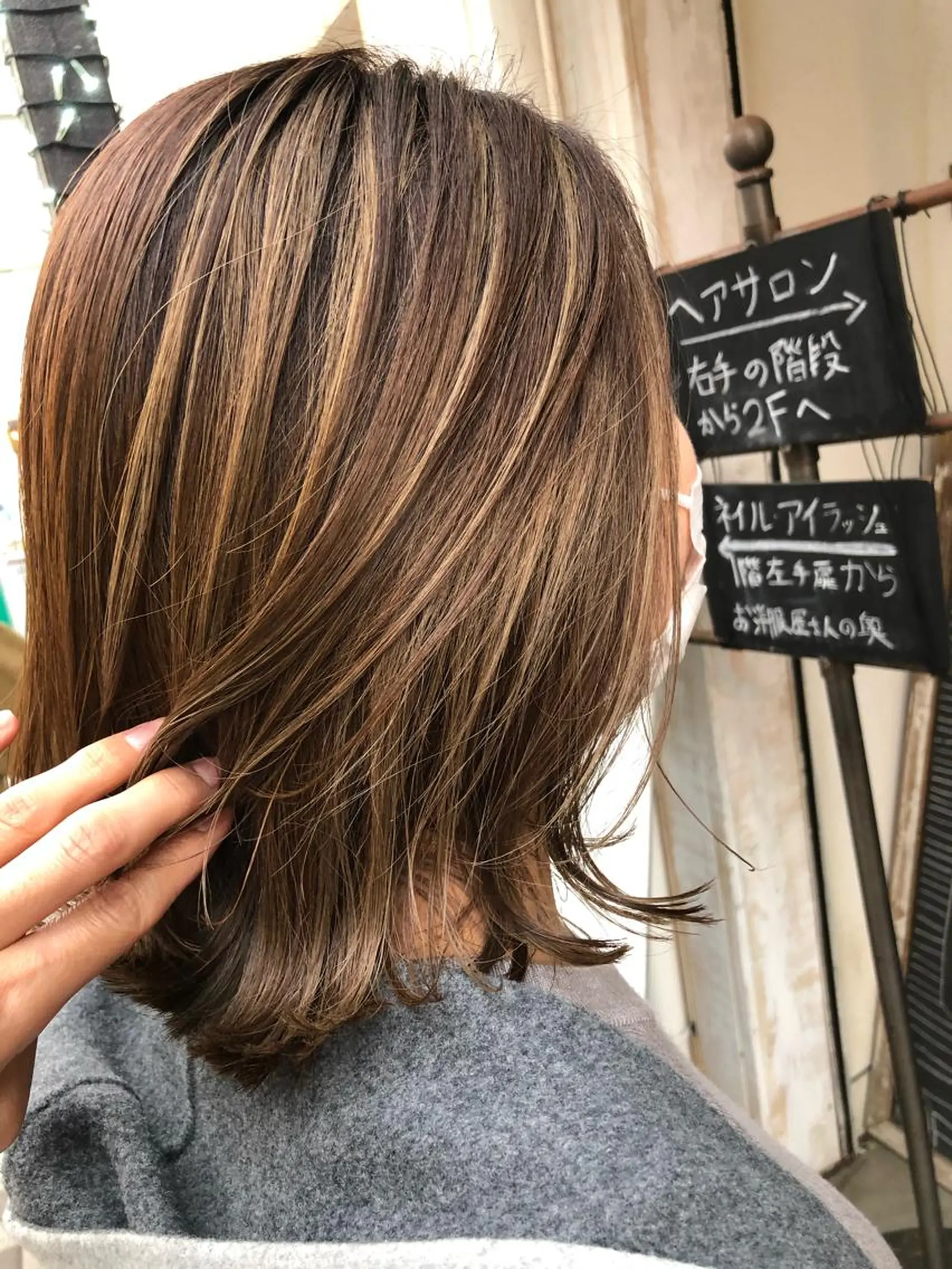 ミディアム カラー カット ヘアカラー 舘野 太嘉宏のヘアスタイル