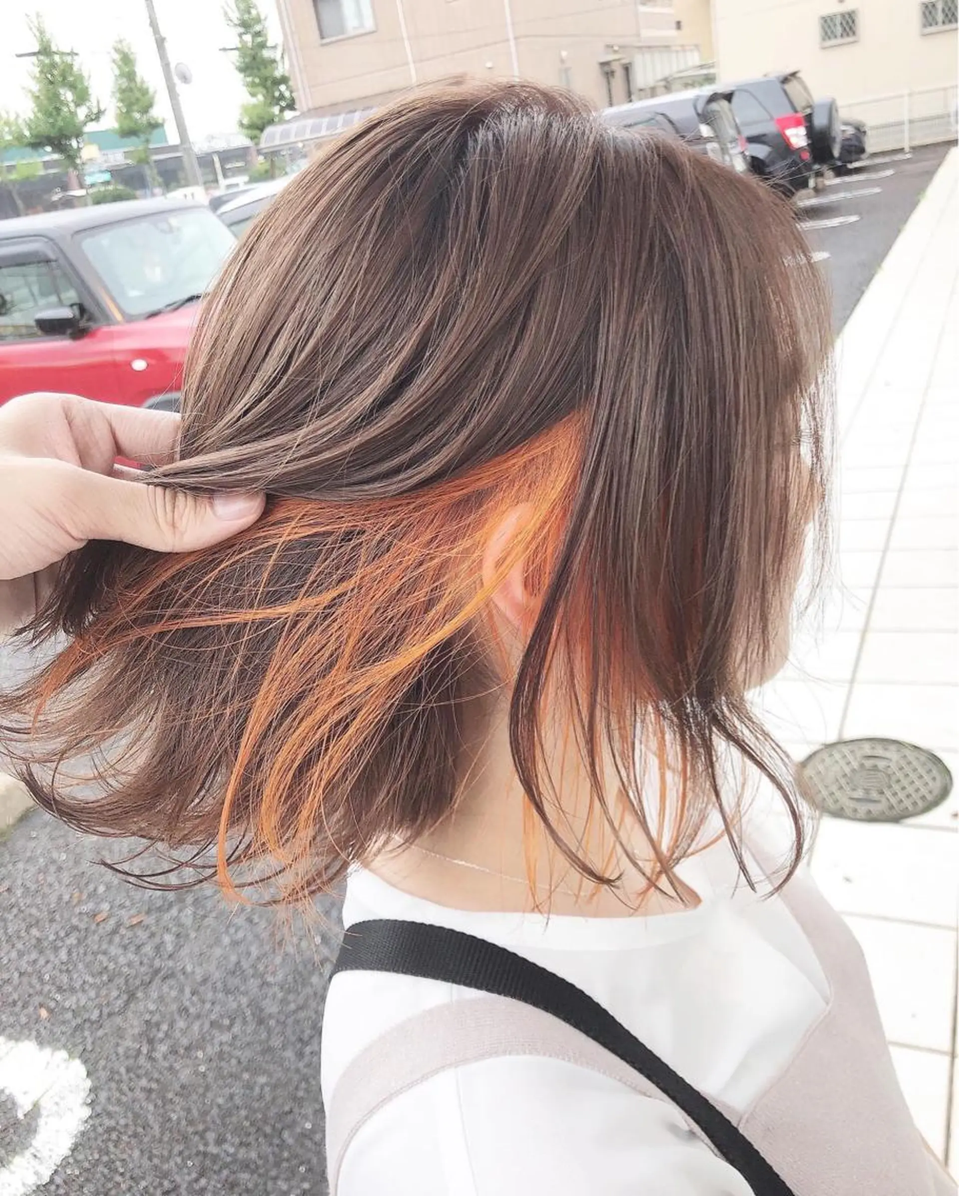 ミディアム カット ヘアカラー トリートメント 具志 正太のヘアスタイル